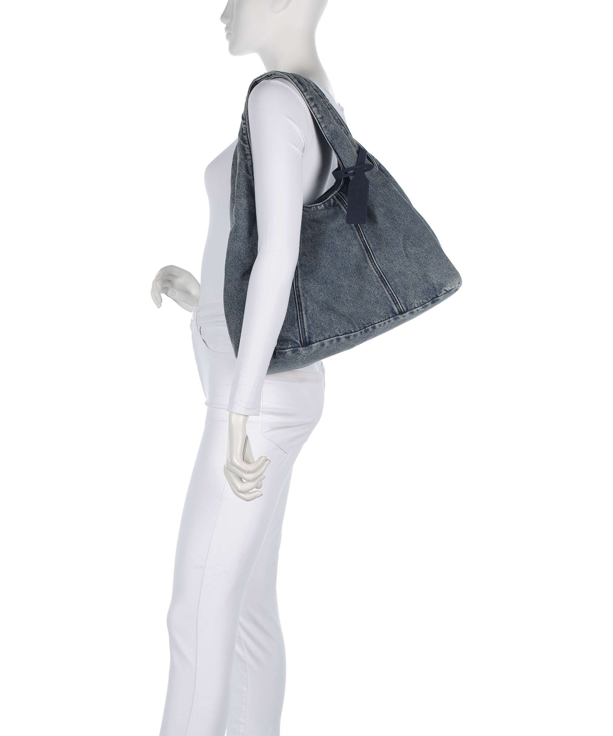 Les Visionnaires Paz Denim Essential Torebka worek washed denim - Image 3