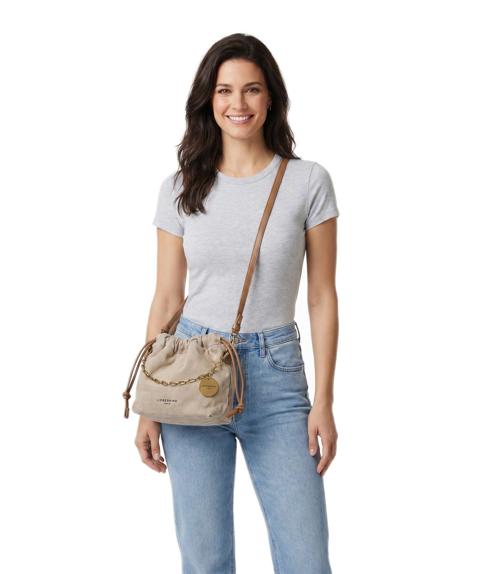Liebeskind Lya II Denim S Torebka worek beige - Image 3