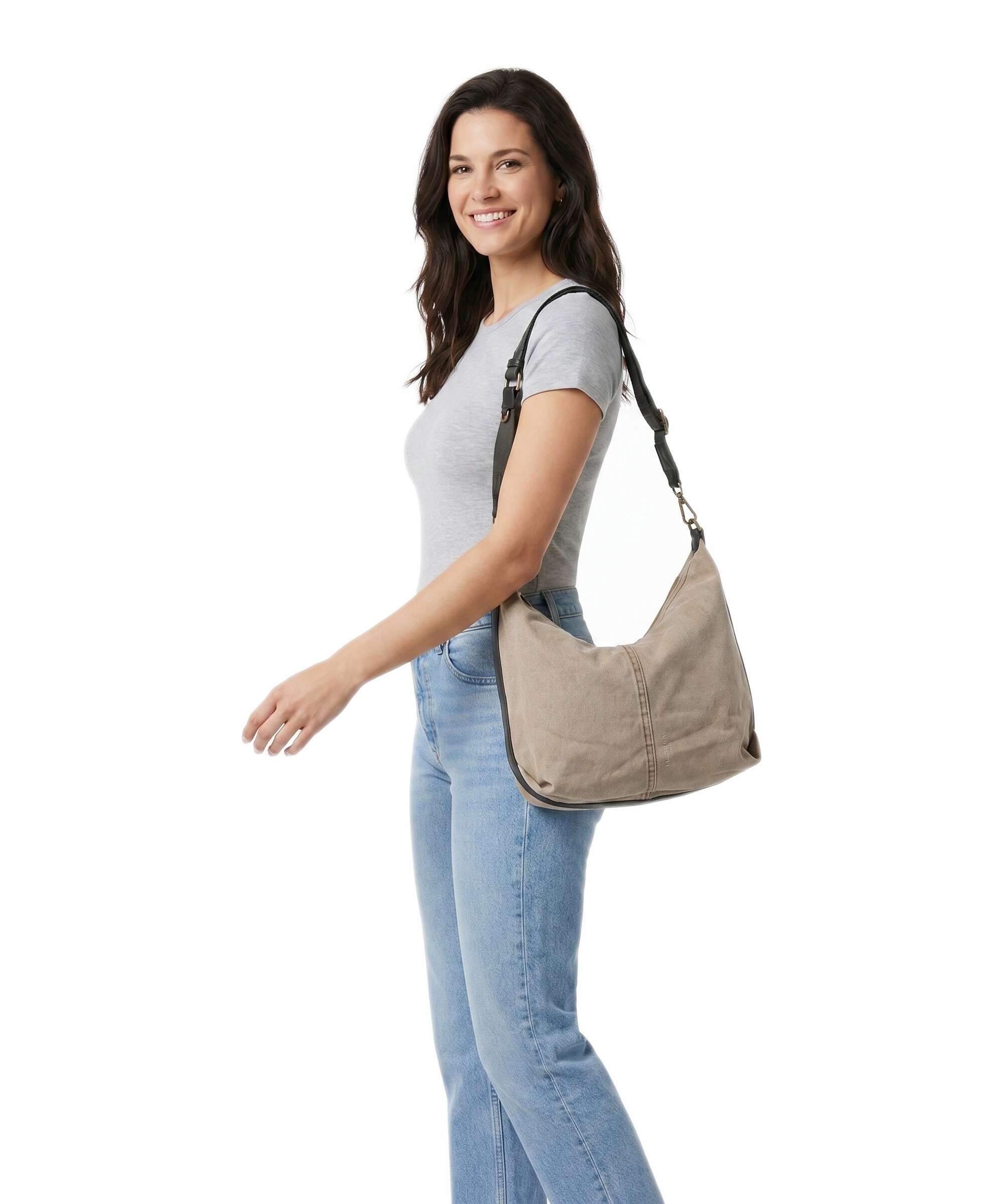 Liebeskind Paris Denim M Torebka worek beige - Image 3