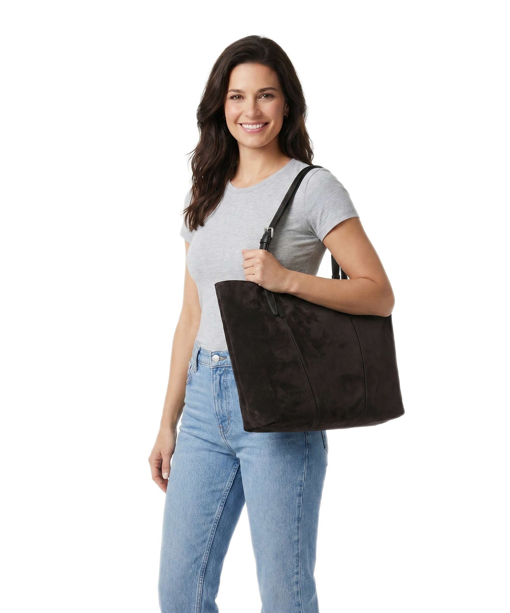 Liebeskind Una Recycled Suede M Torba na zakupy deep soil - Image 3