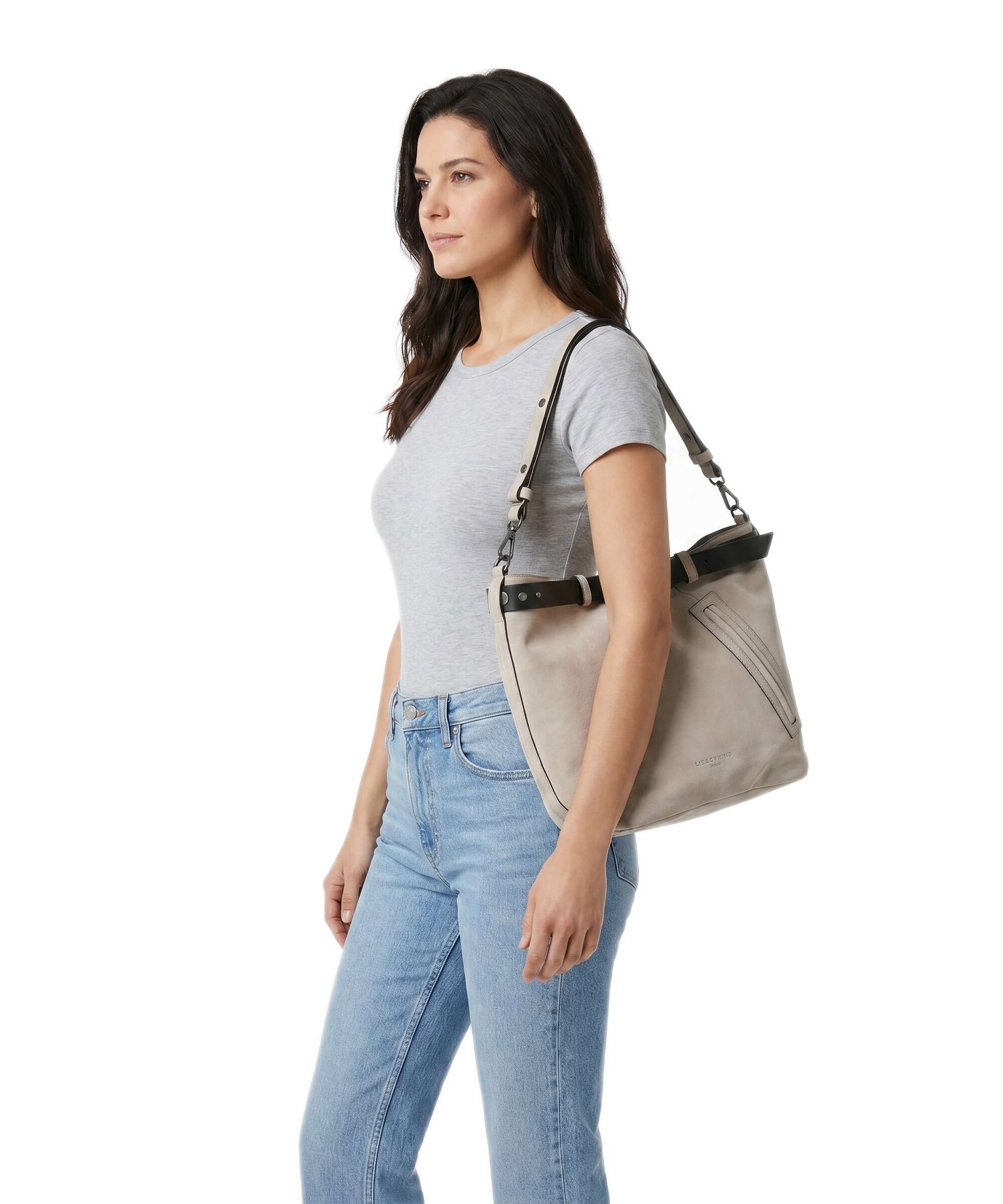 Liebeskind Zita Hydro Suede L Torebka worek beige - Image 3
