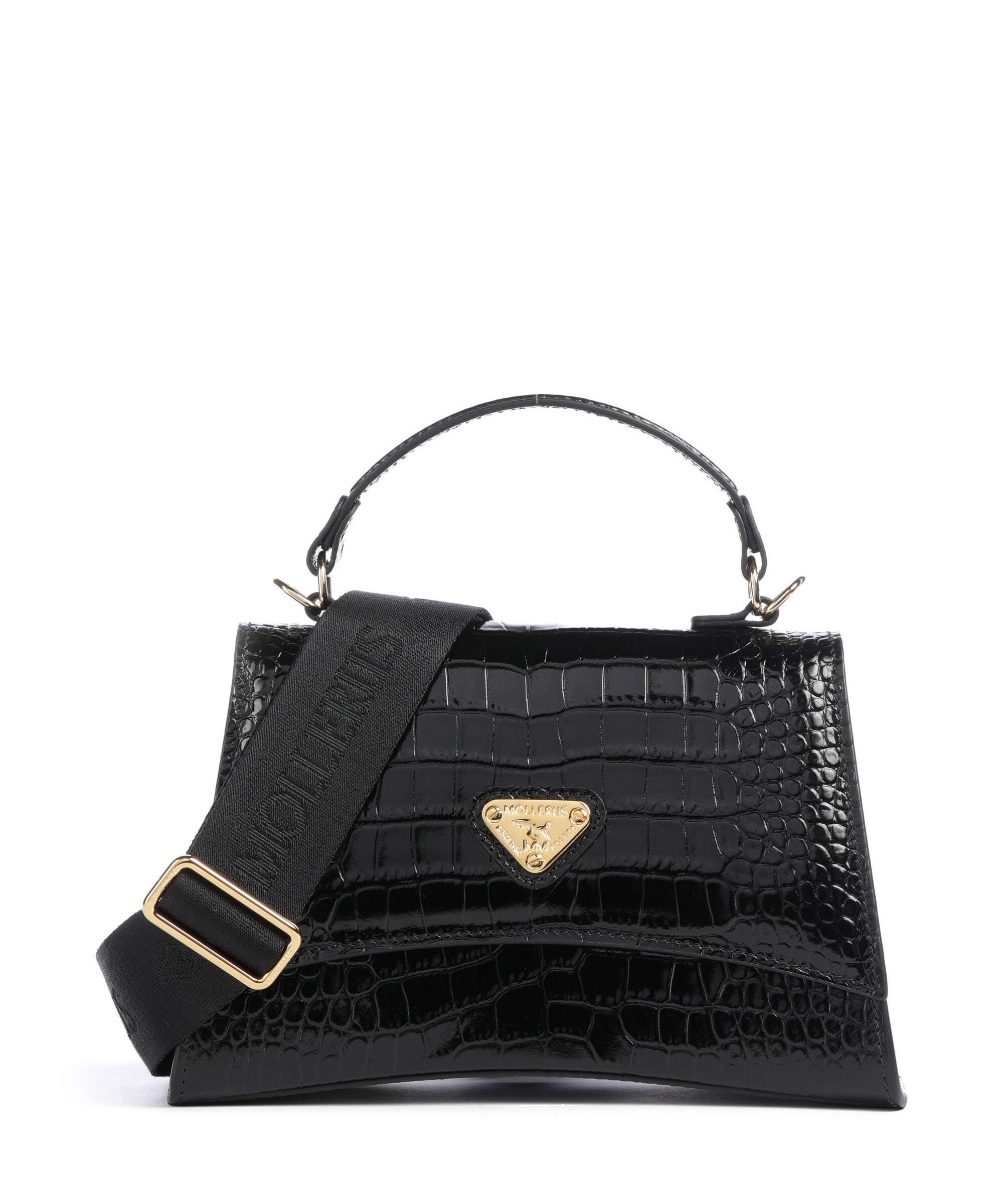 Maison Mollerus Croco Romont Torebka classic schwarz