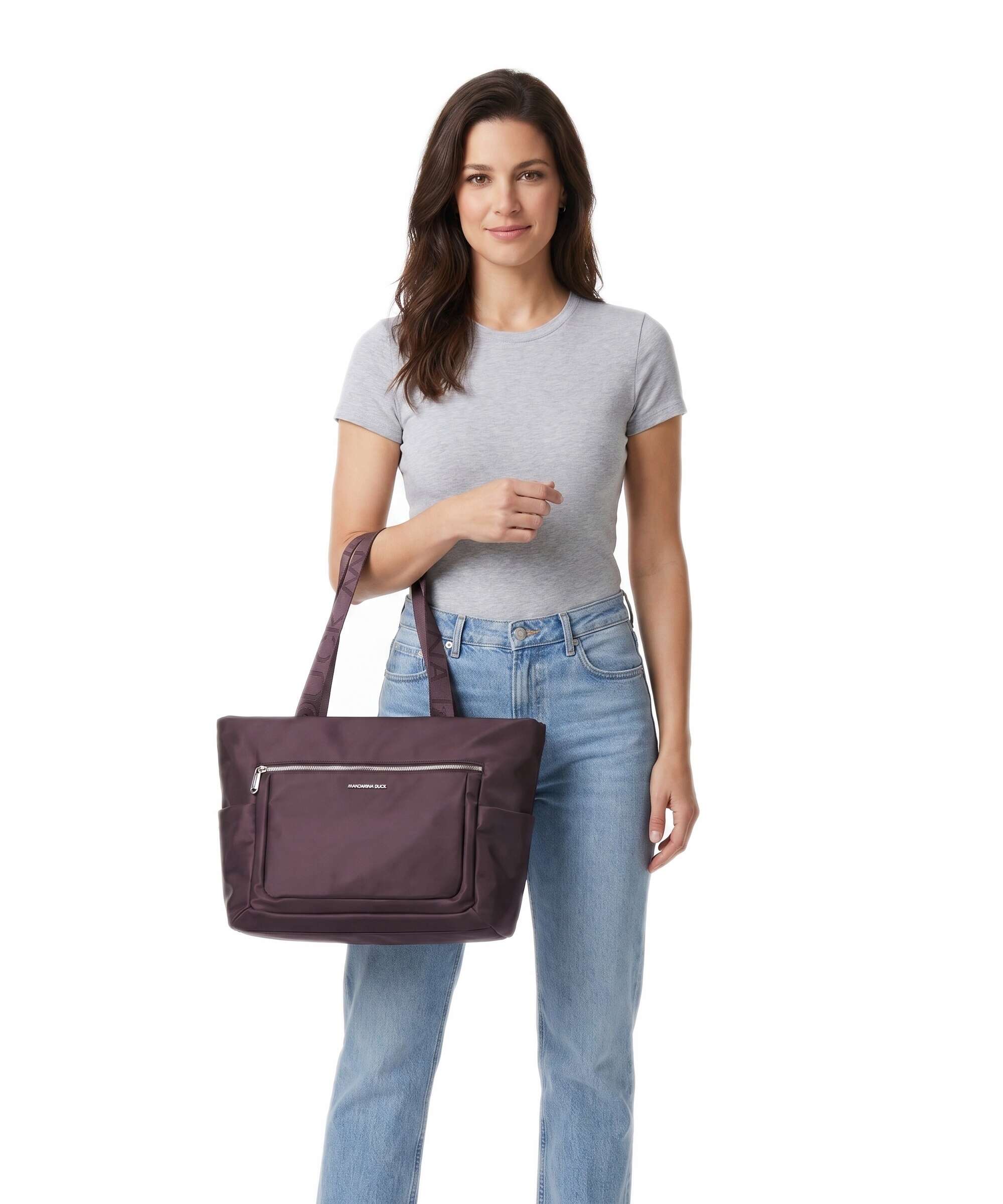 Mandarina Duck Active Lux Torba na zakupy fig - Image 3