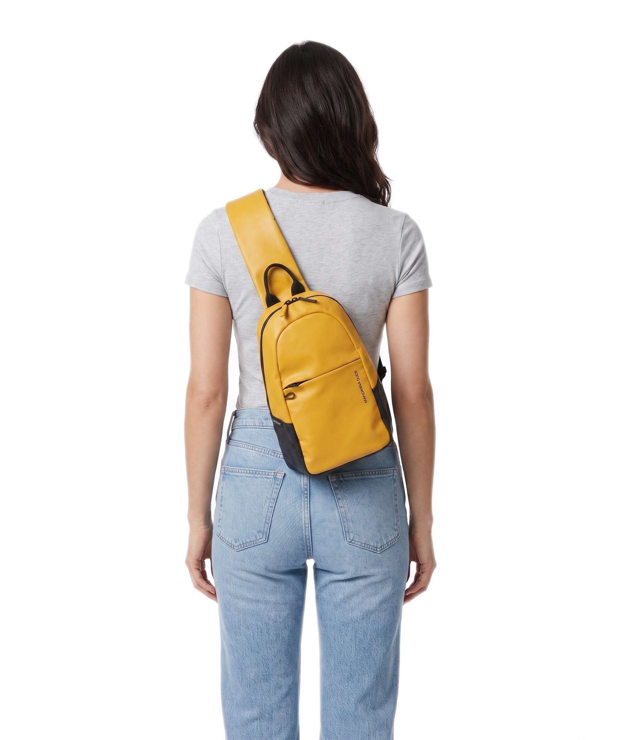 Mandarina Duck Eco Coated Plecak na jedno ramię duck yellow - Image 3