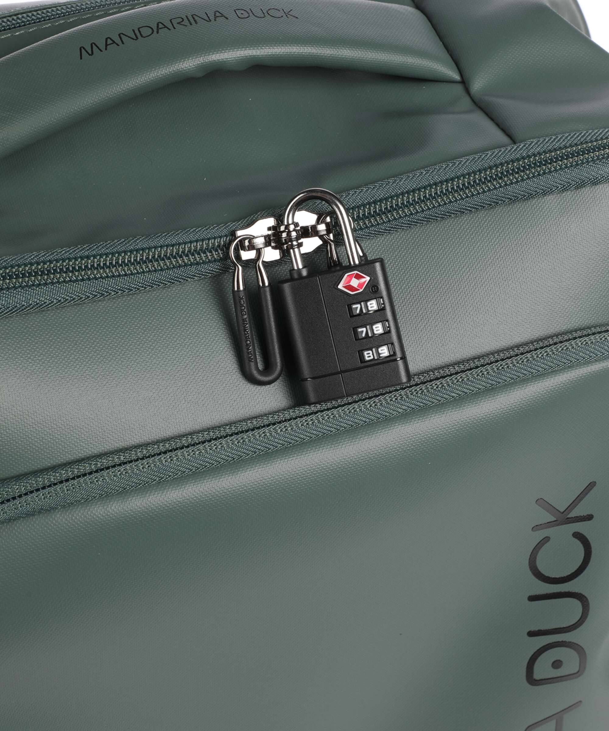 Mandarina Duck Eco Coated Plecak na kółkach deep green - Image 4