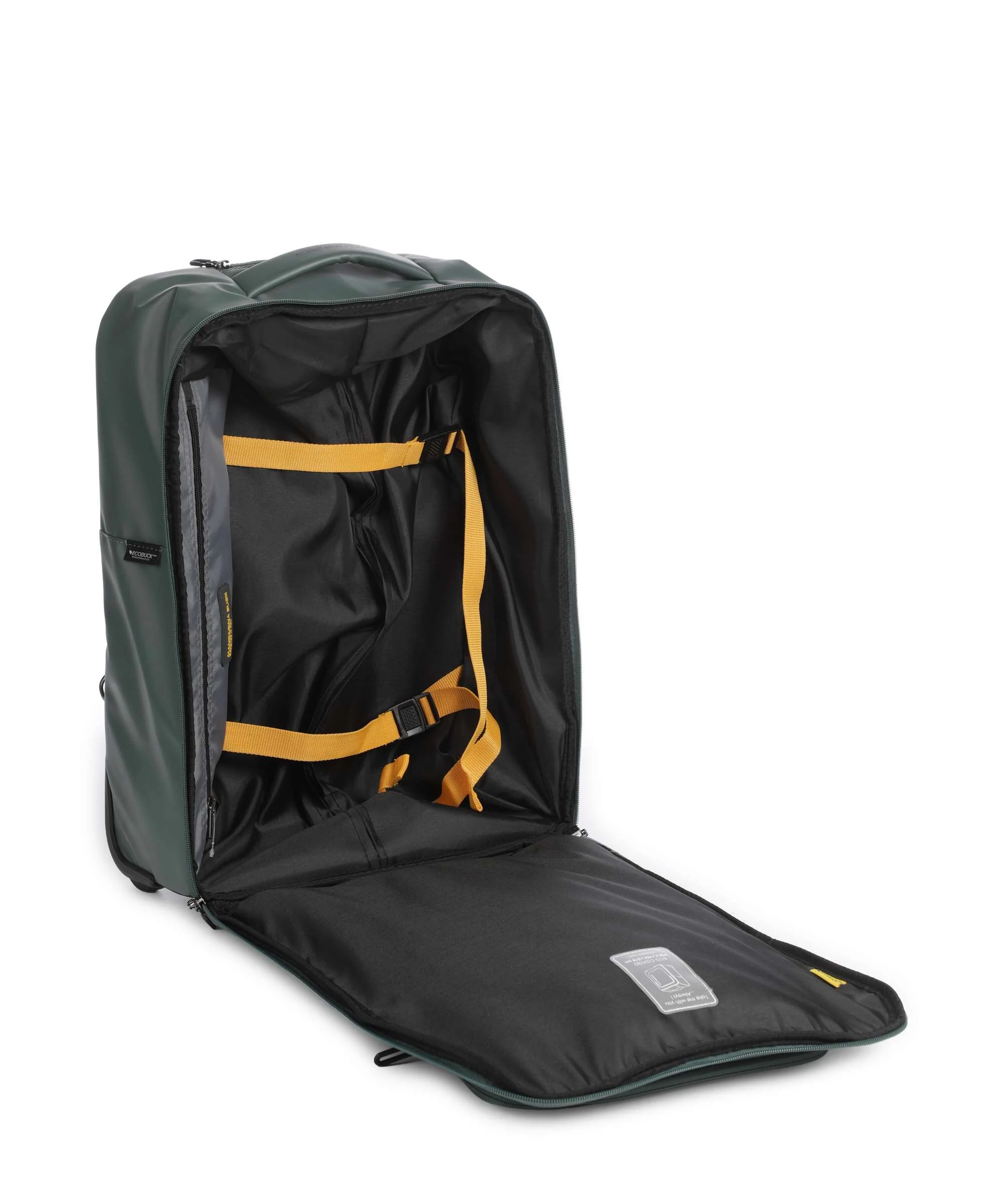 Mandarina Duck Eco Coated Plecak na kółkach deep green - Image 7