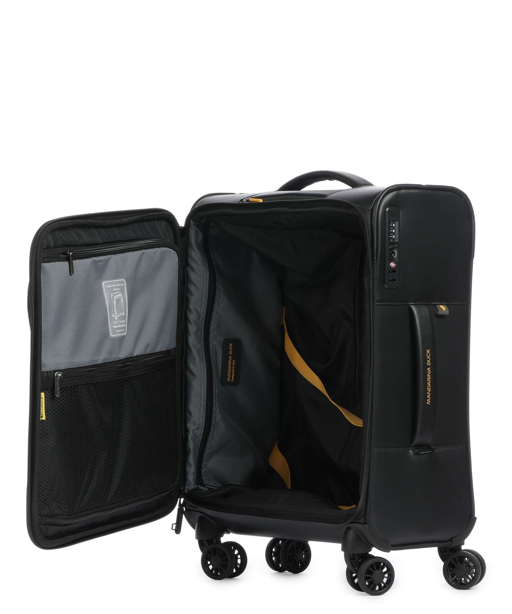 Mandarina Duck Eco Coated Walizka na 4 kołach black - Image 5