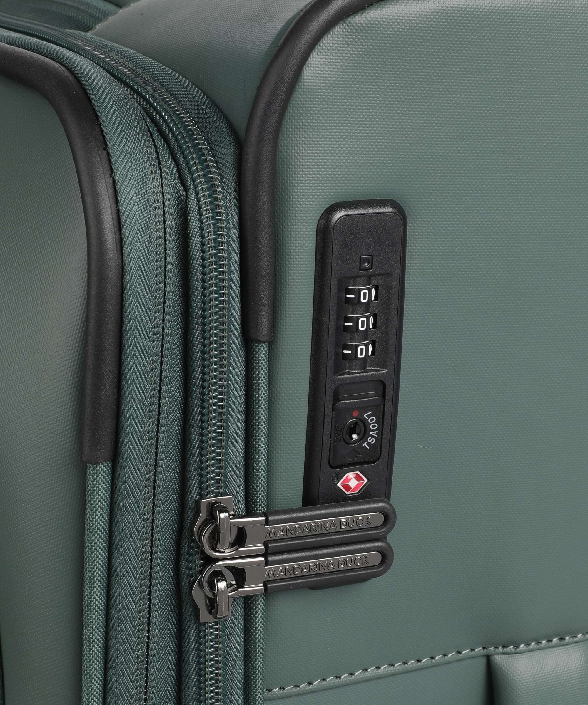 Mandarina Duck Eco Coated Walizka na 4 kołach deep green - Image 3