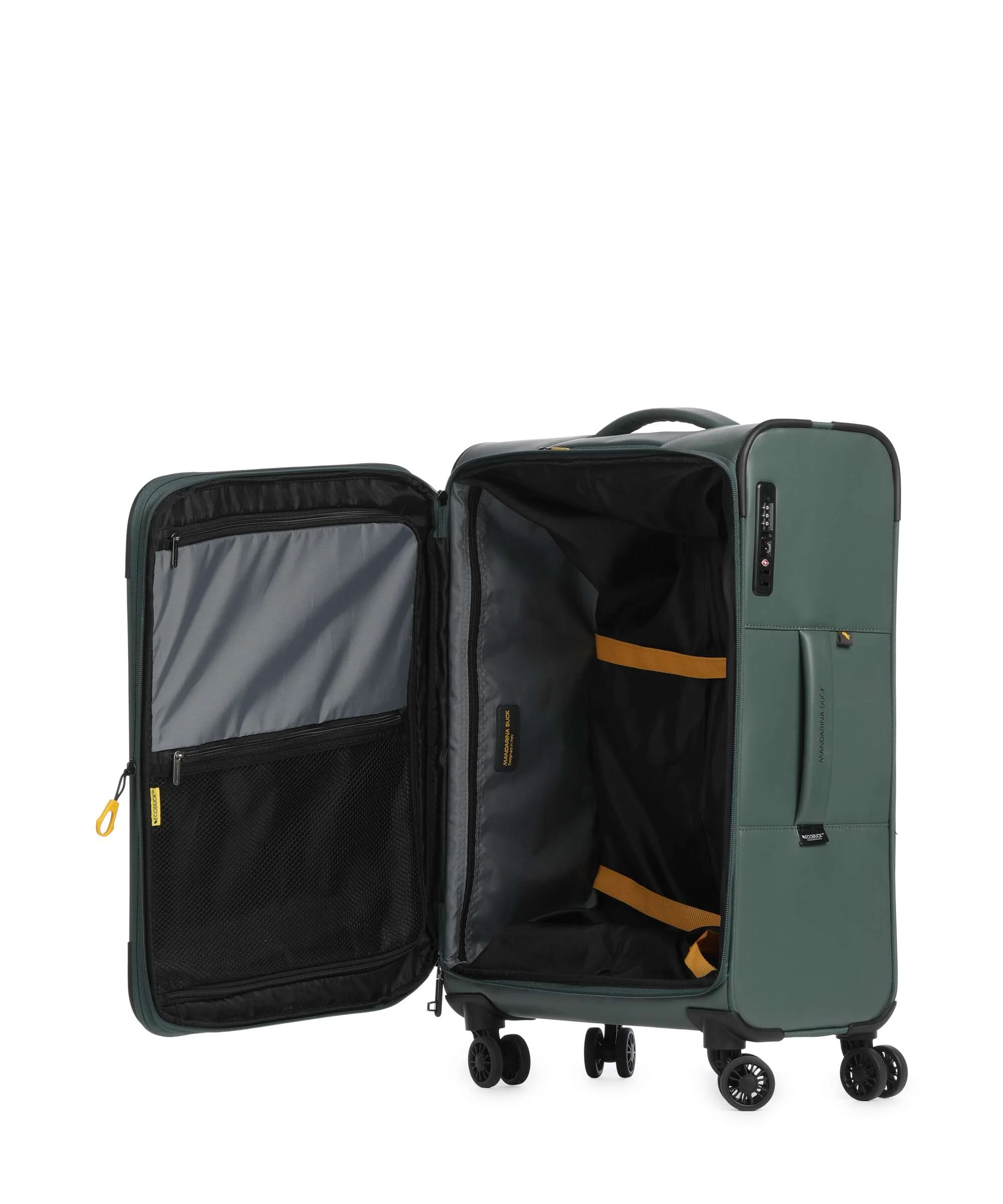 Mandarina Duck Eco Coated Walizka na 4 kołach deep green - Image 6