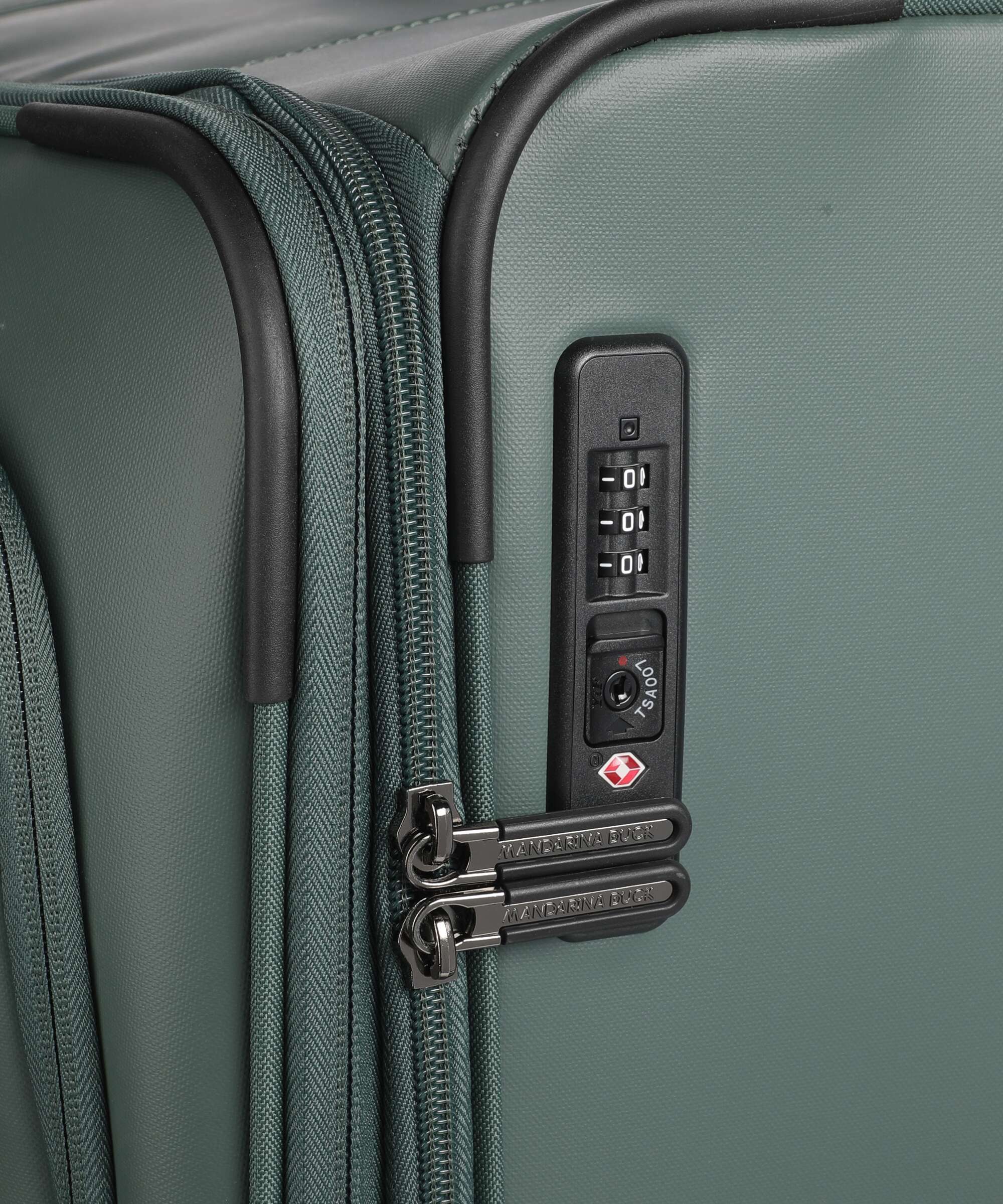 Mandarina Duck Eco Coated Walizka na 4 kołach deep green - Image 3