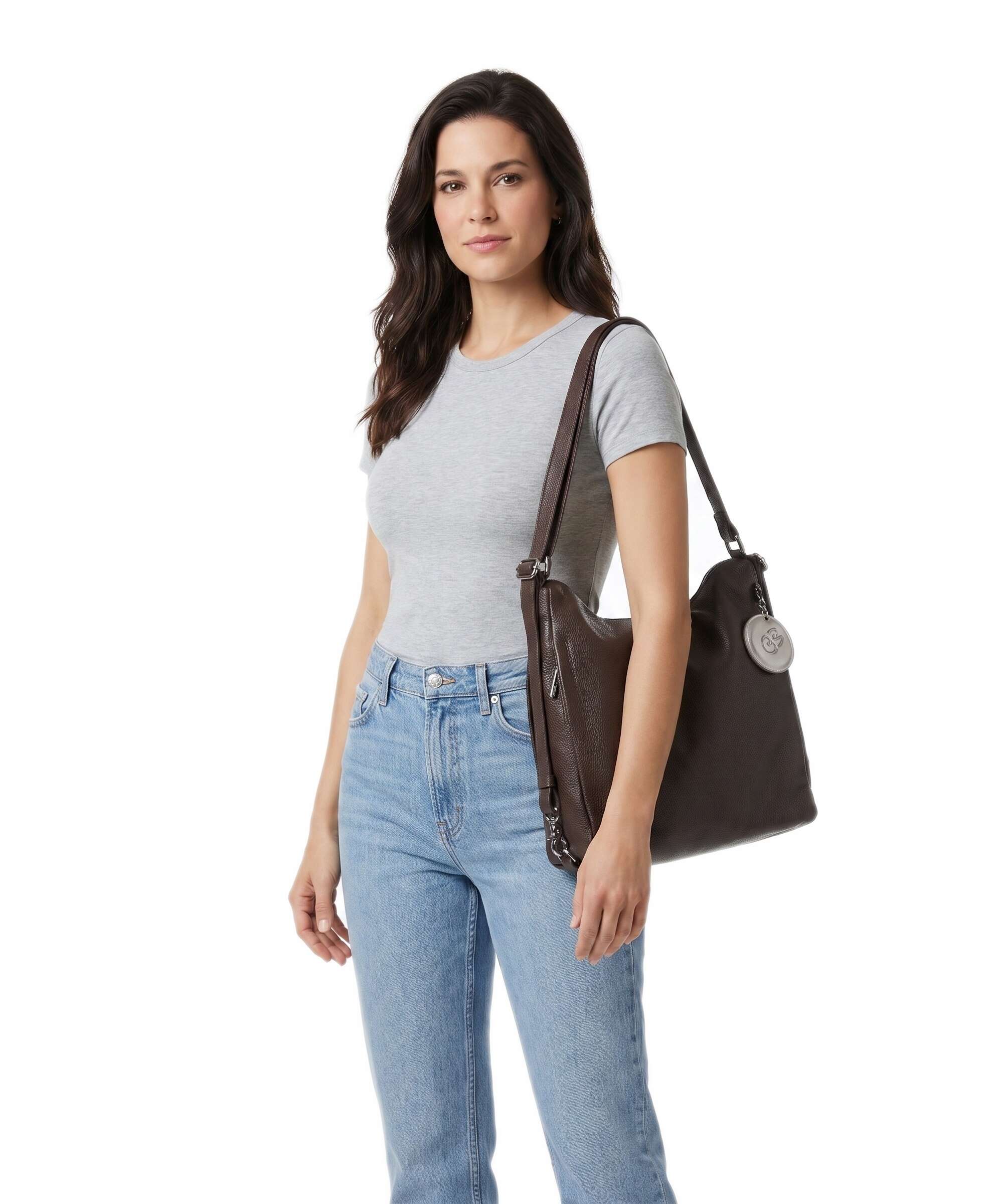 Mandarina Duck Mellow Leather Plecak-torba espresso - Image 3
