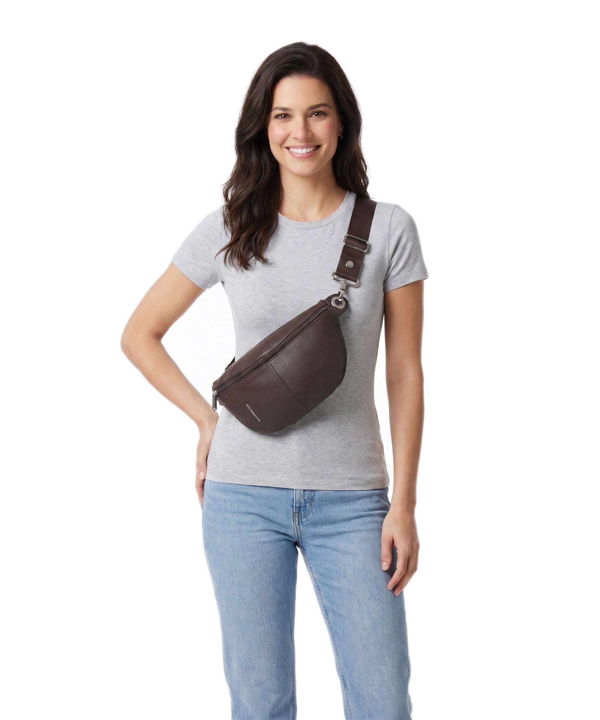 Mandarina Duck Mellow Leather Saszetka nerka espresso - Image 3
