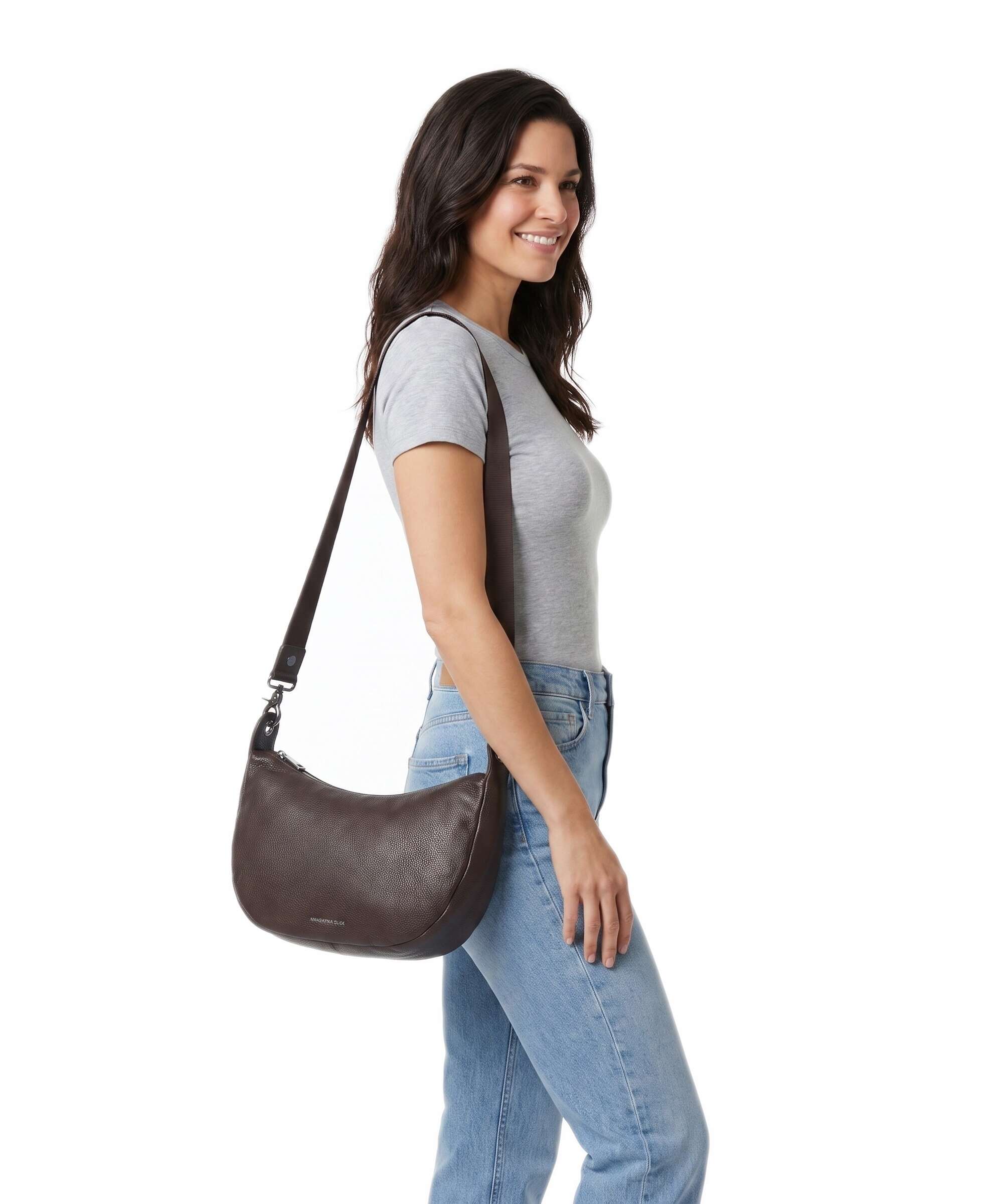 Mandarina Duck Mellow Leather Torba na ramię espresso - Image 3
