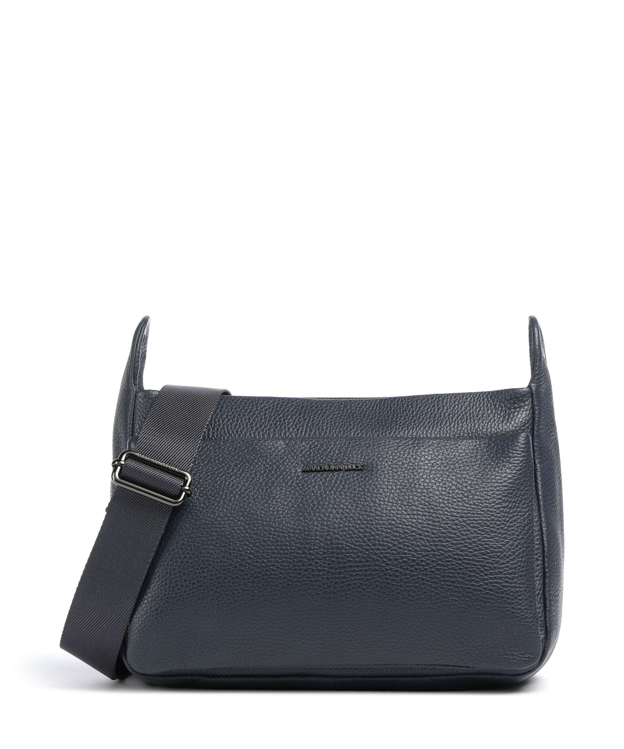 Mandarina Duck Mellow Leather Torba na ramię dress blue