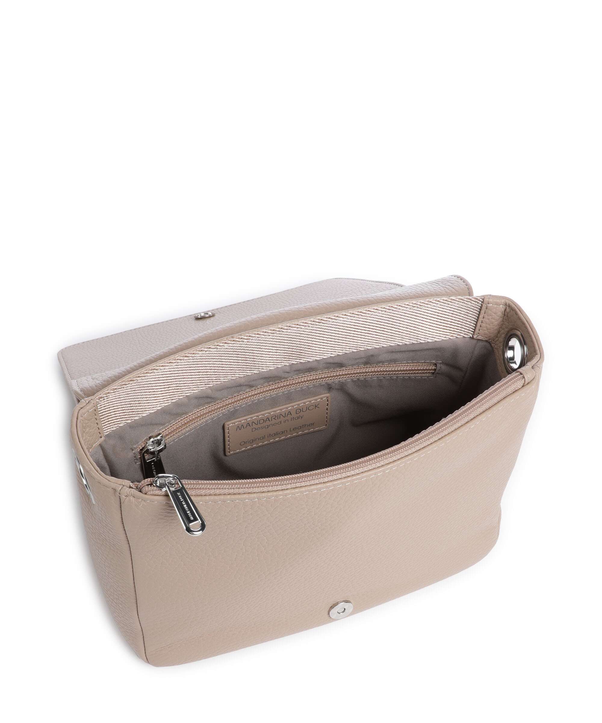 Mandarina Duck Mellow Leather Torba na ramię warm taupe - Image 6