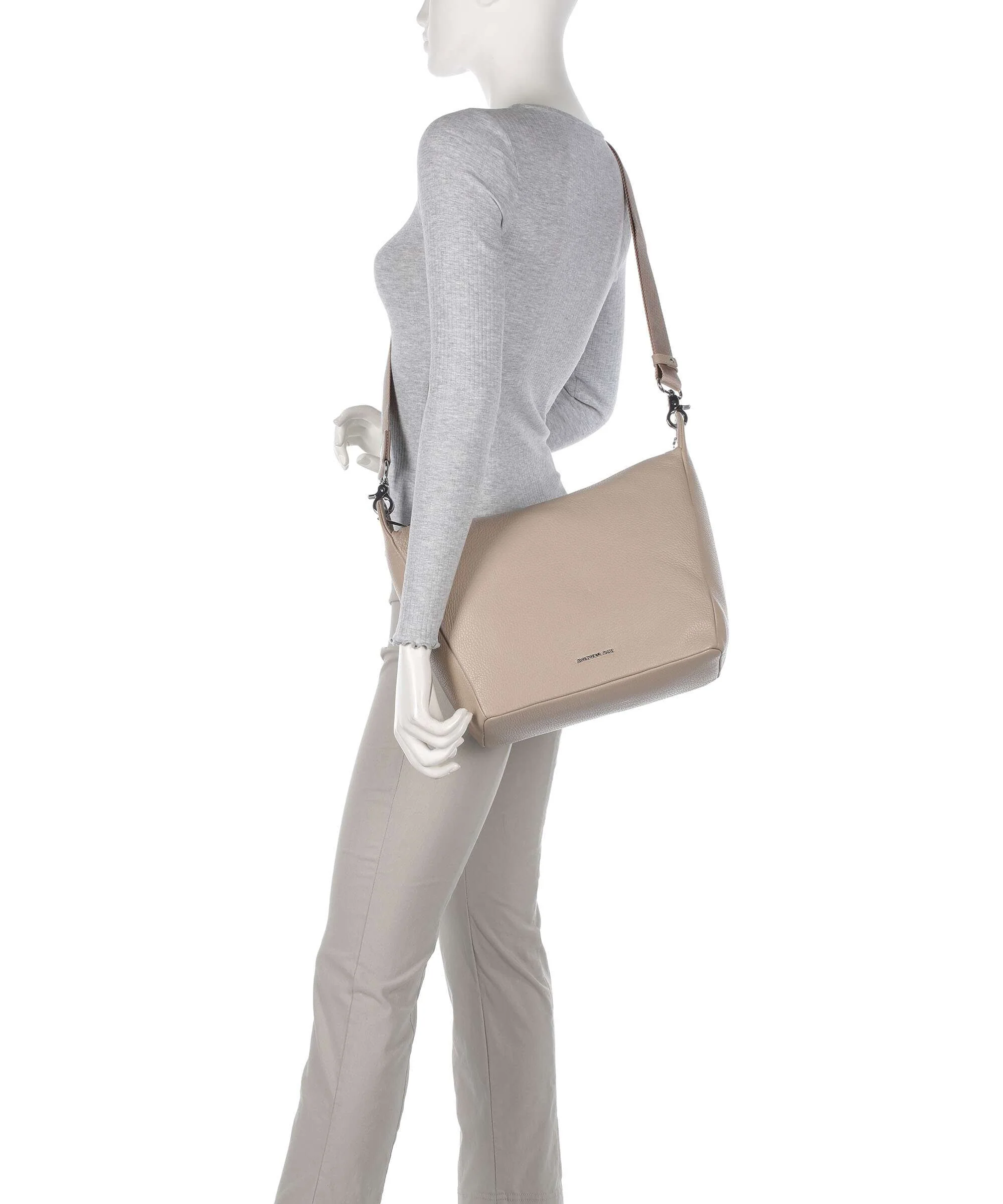 Mandarina Duck Mellow Leather Torba przez ramię warm taupe - Image 3