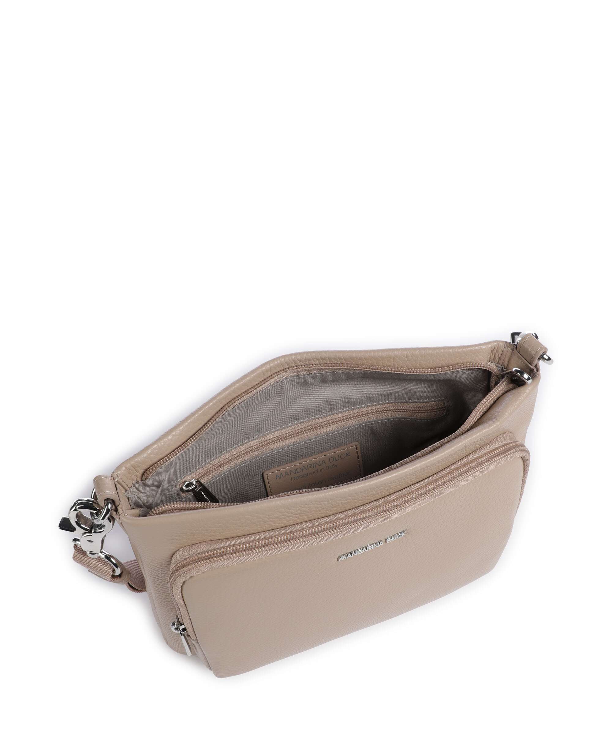 Mandarina Duck Mellow Leather Torba przez ramię warm taupe - Image 6