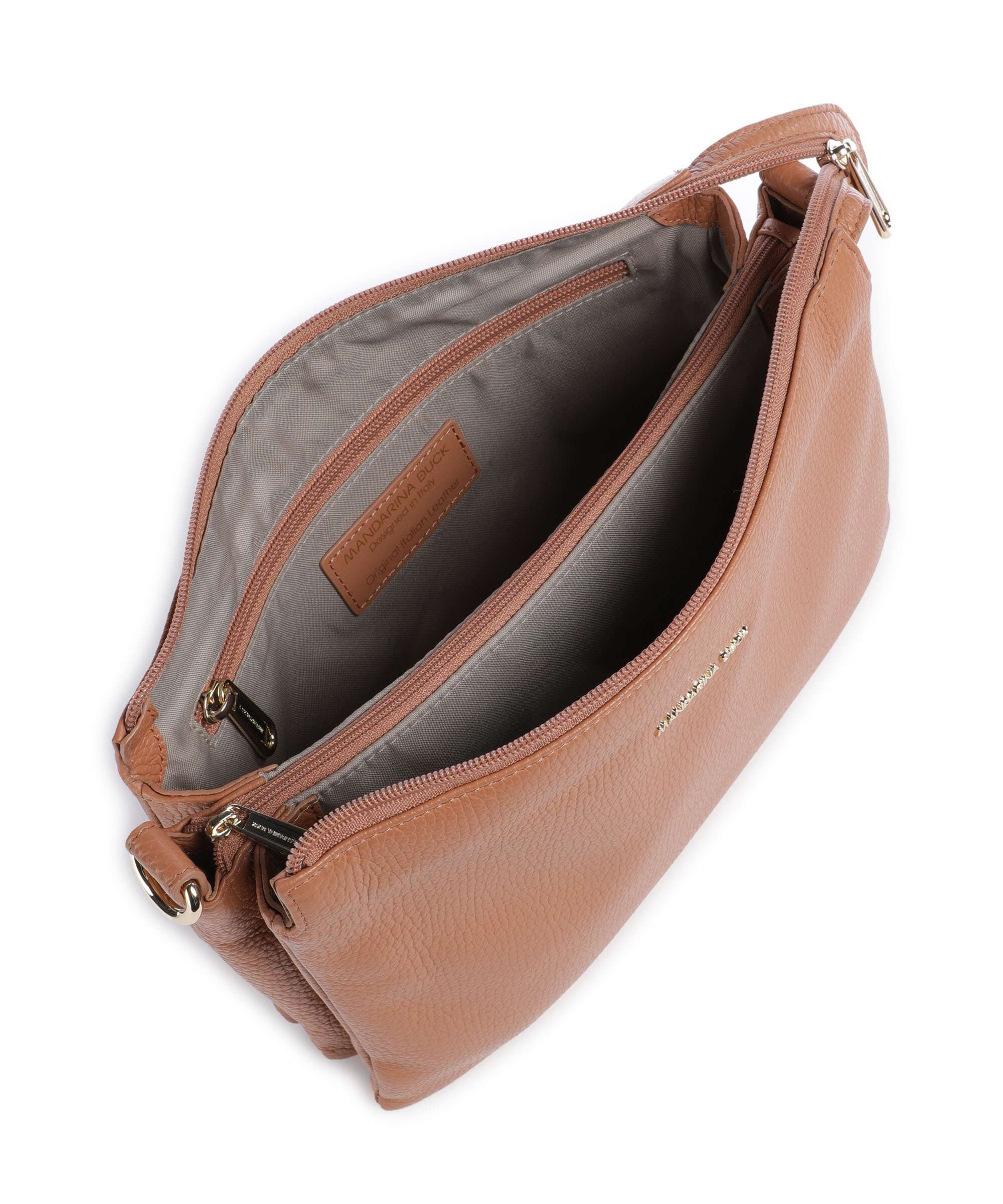 Mandarina Duck Mellow Leather Torba przez ramię pecan nut - Image 5