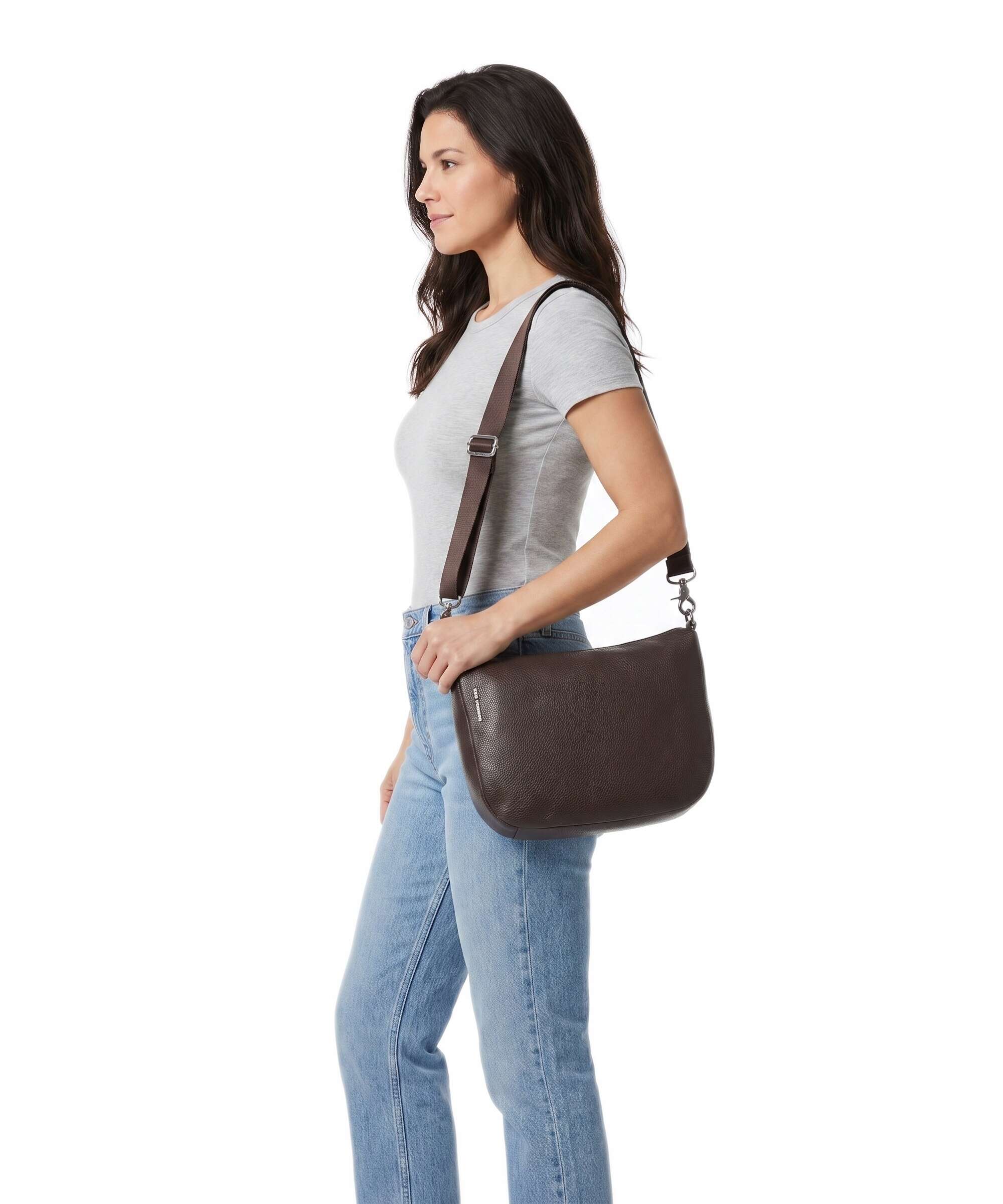 Mandarina Duck Mellow Leather Torba przez ramię espresso - Image 3