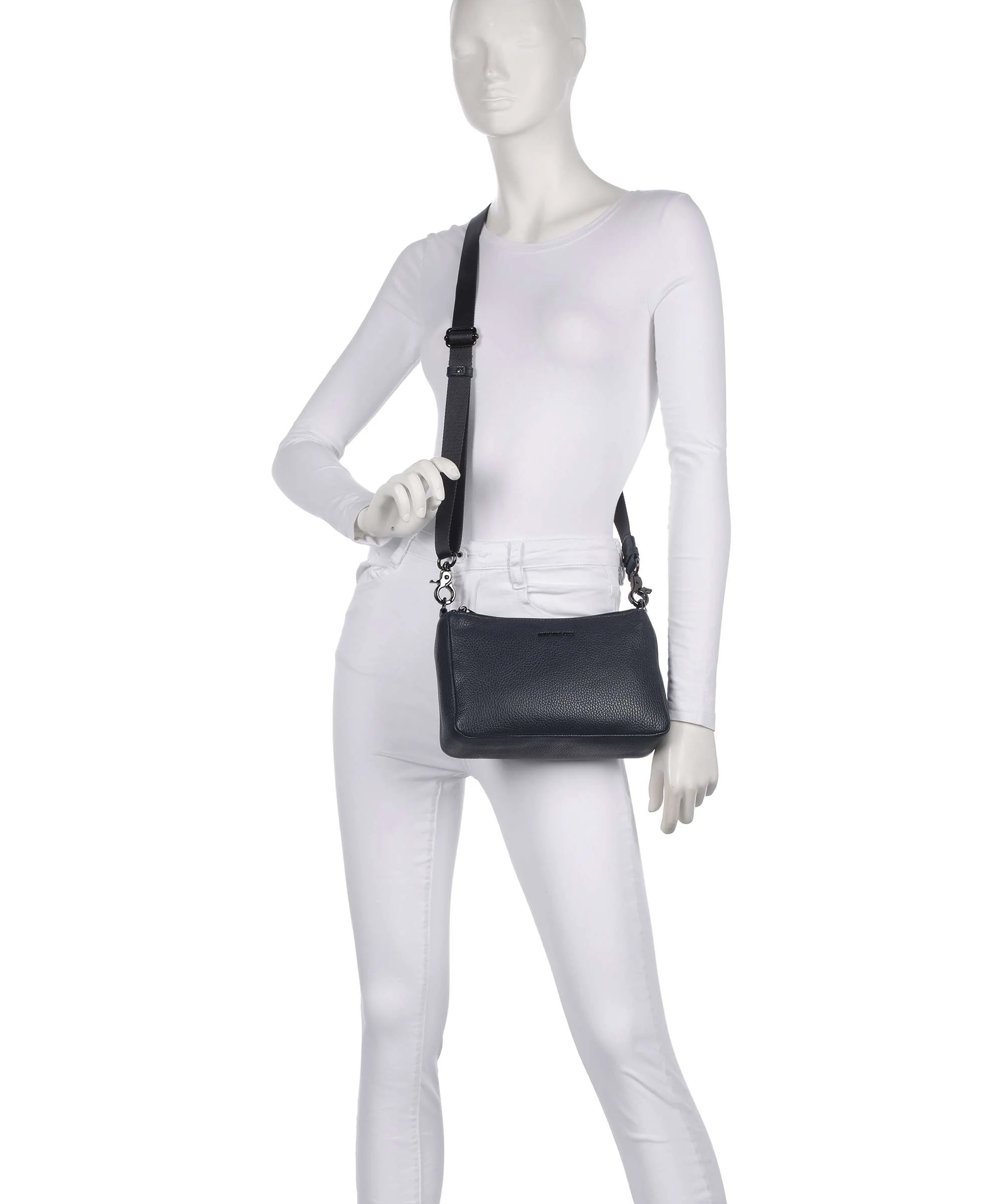 Mandarina Duck Mellow Leather Torba przez ramię dress blue - Image 3