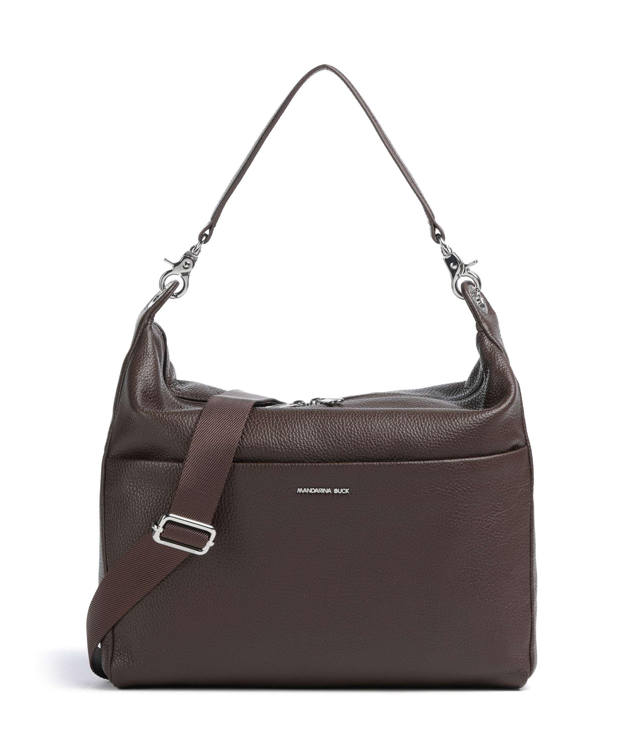 Mandarina Duck Mellow Leather Torebka worek espresso