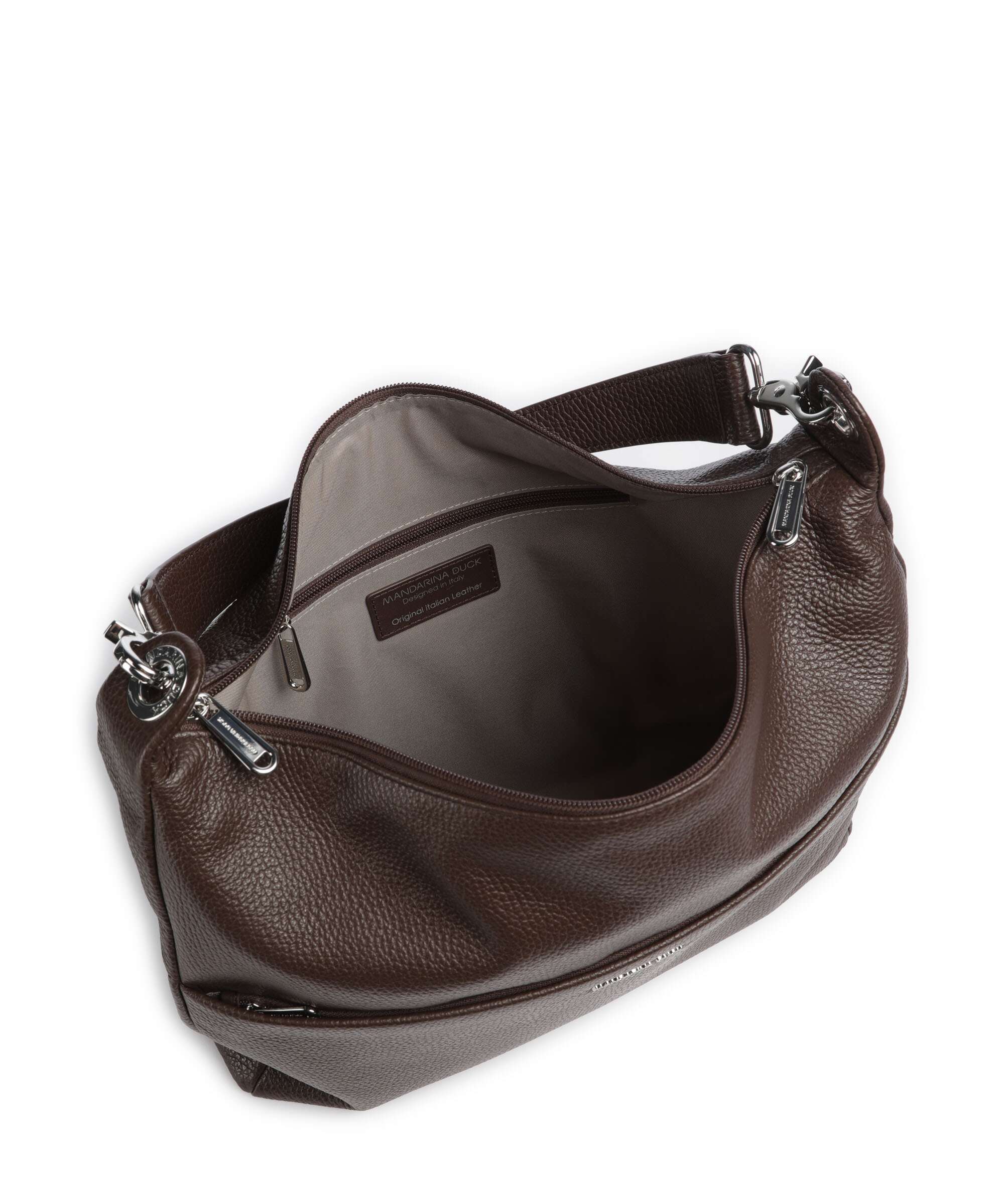 Mandarina Duck Mellow Leather Torebka worek espresso - Image 6
