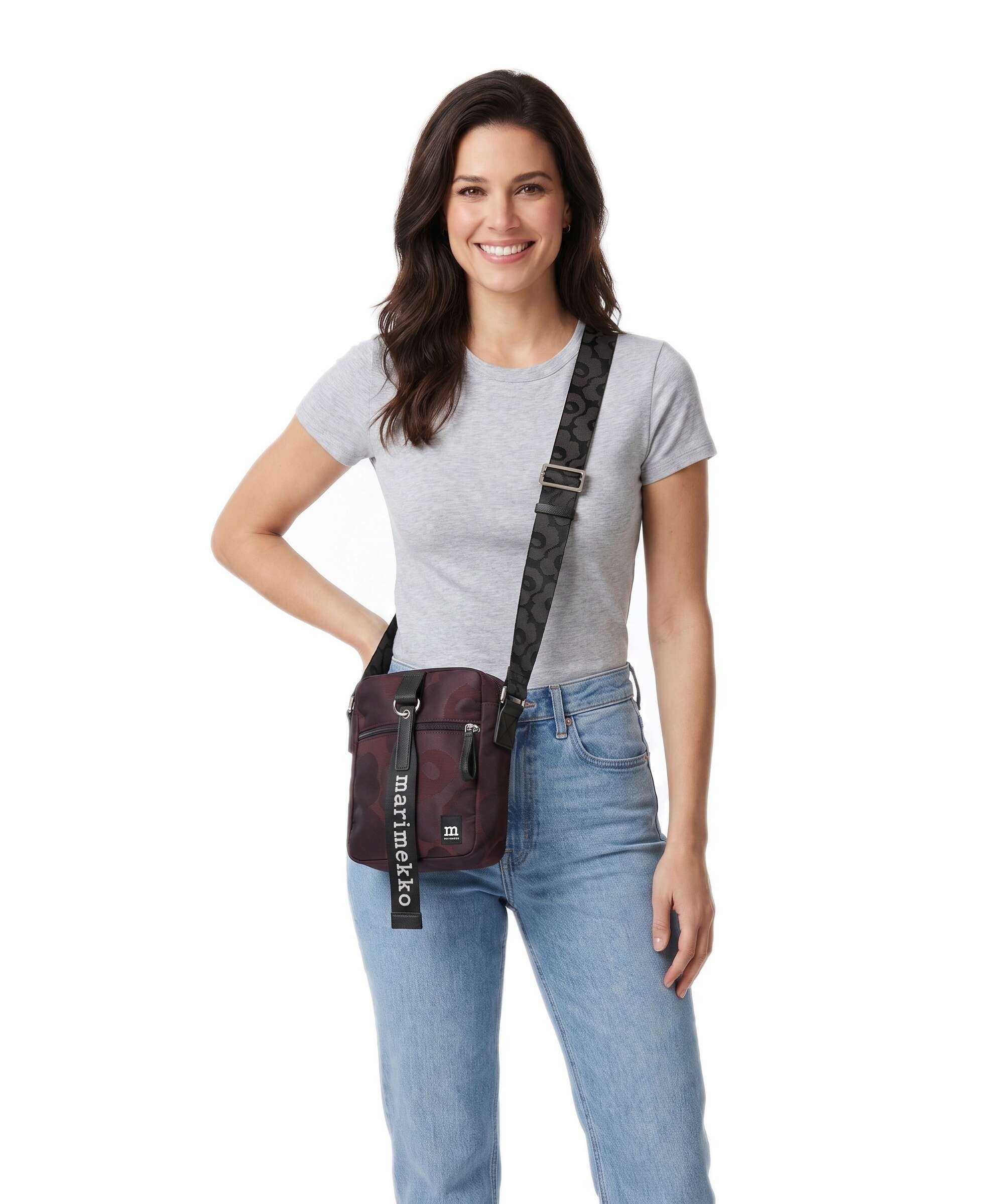 Marimekko Wear All Day Unikko Torba przez ramię wine red/dark wine - Image 3