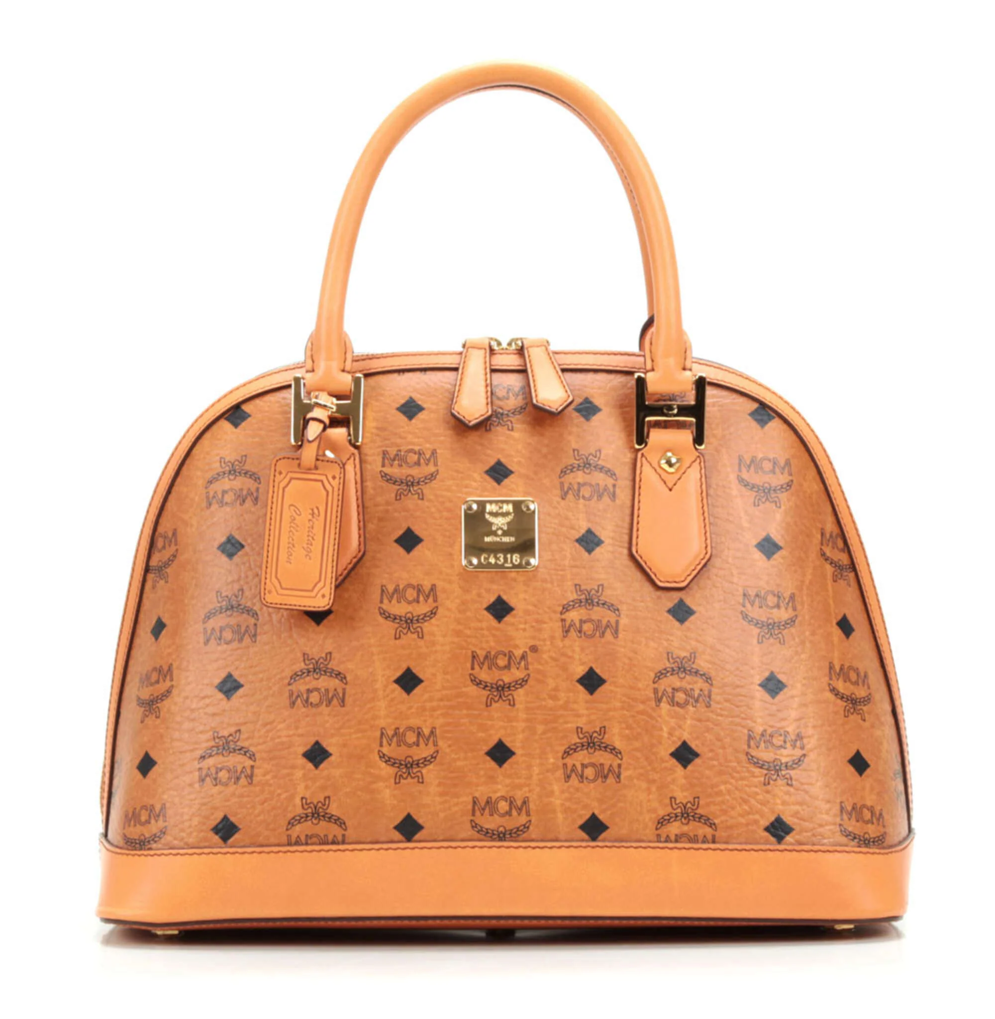 MCM M Torebka cognac