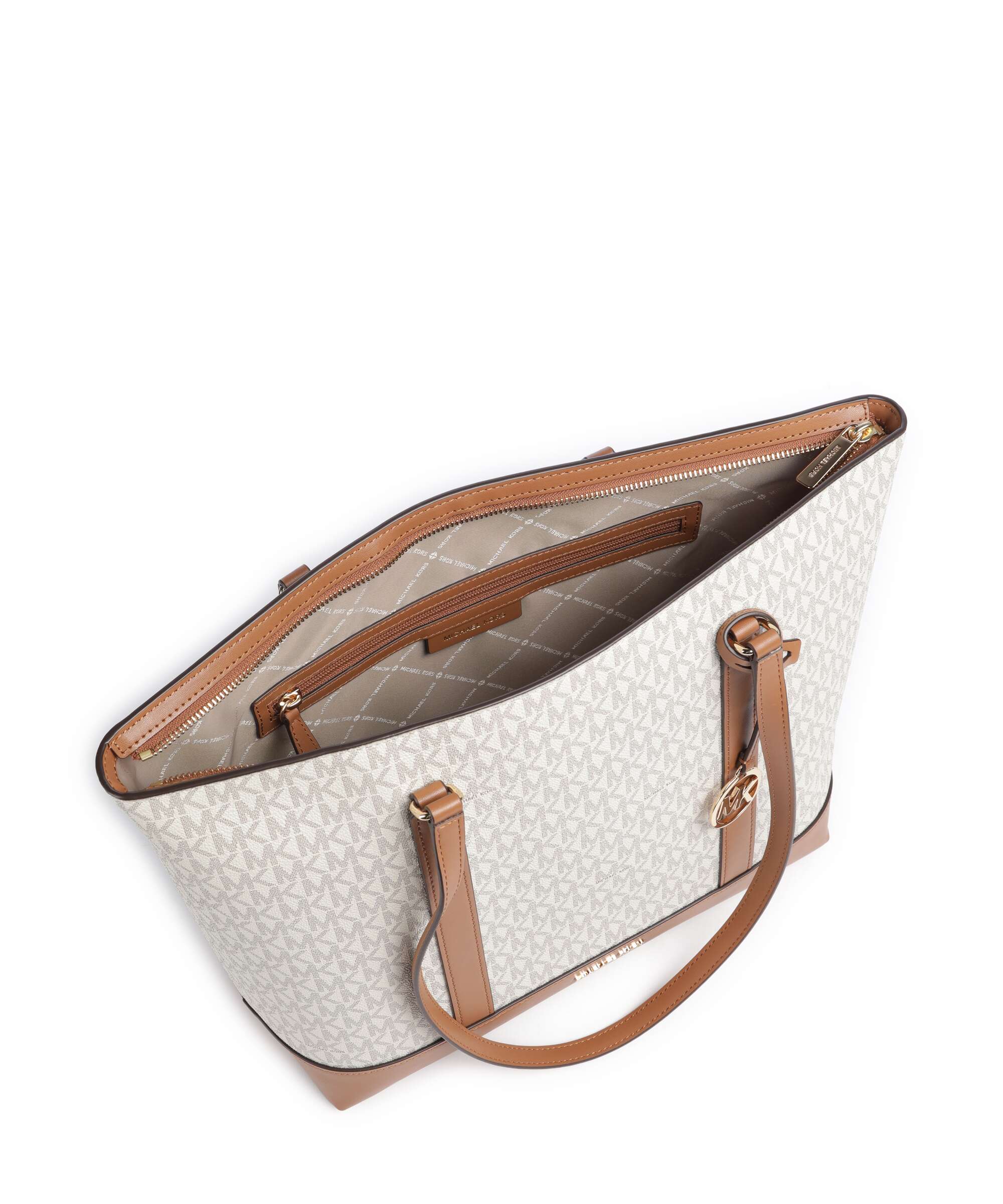 Michael Kors Andie Medium Torba na zakupy vanilla/acorn - Image 5