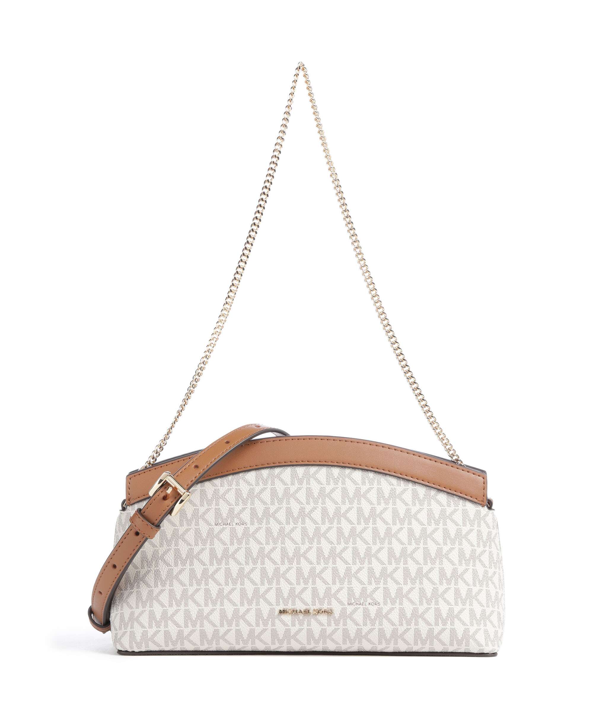 Michael Kors Athena Small Torba na ramię vanilla/acorn