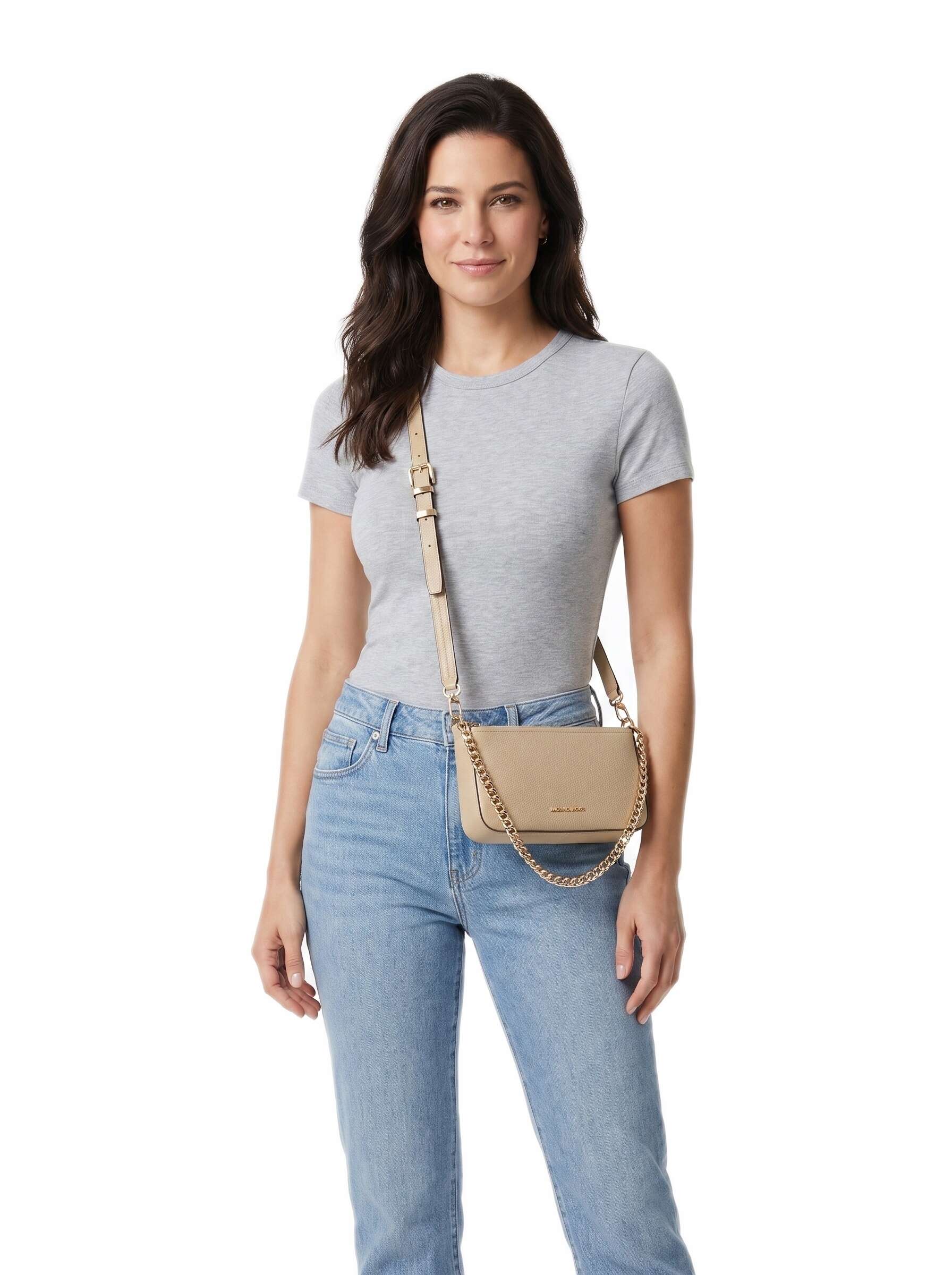 Michael Kors Bryant Small Torba przez ramię khaki - Image 3