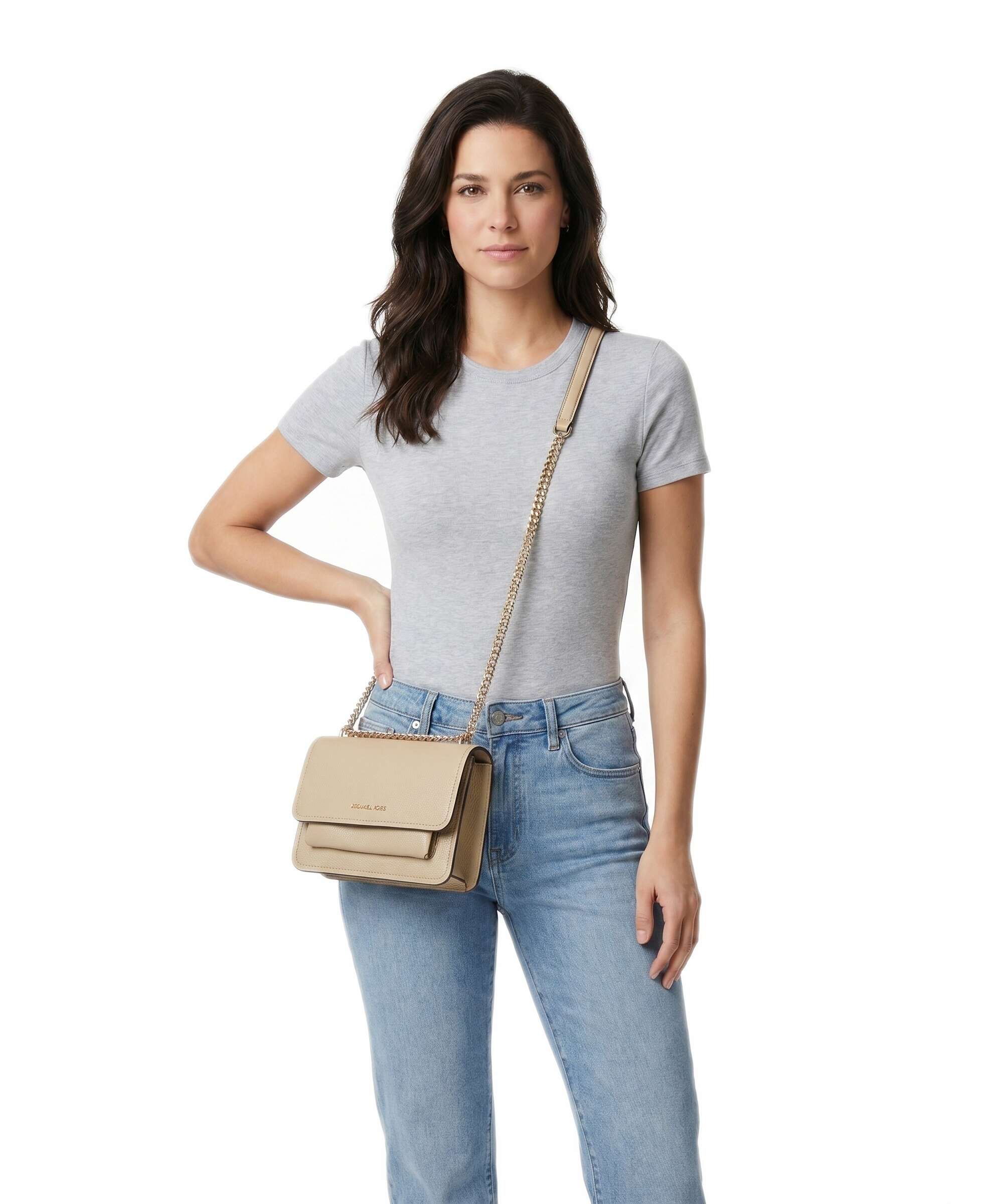 Michael Kors Claire Small Torba na ramię khaki - Image 3