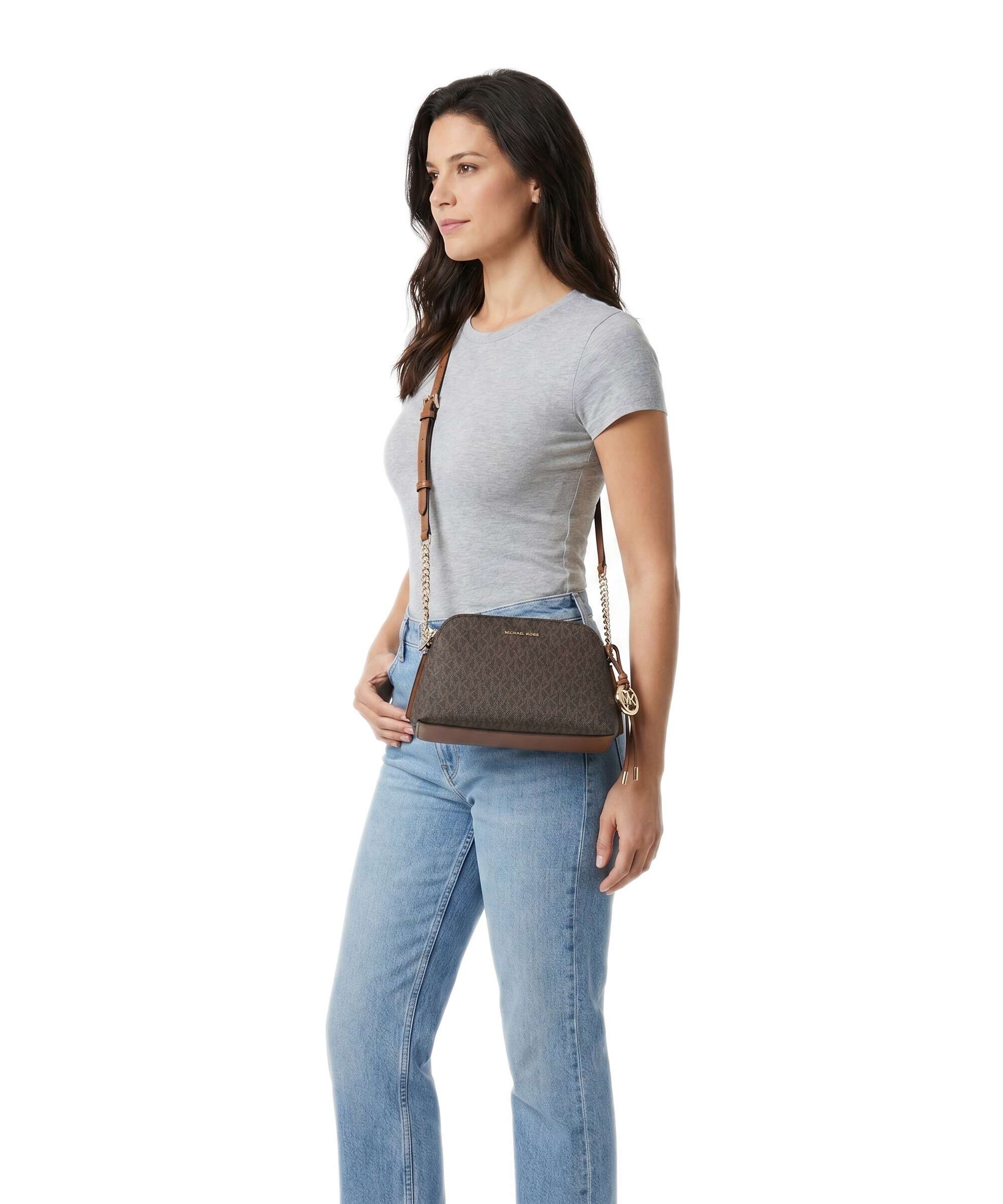 Michael Kors Freddie Small Torba przez ramię brown/acorn - Image 3