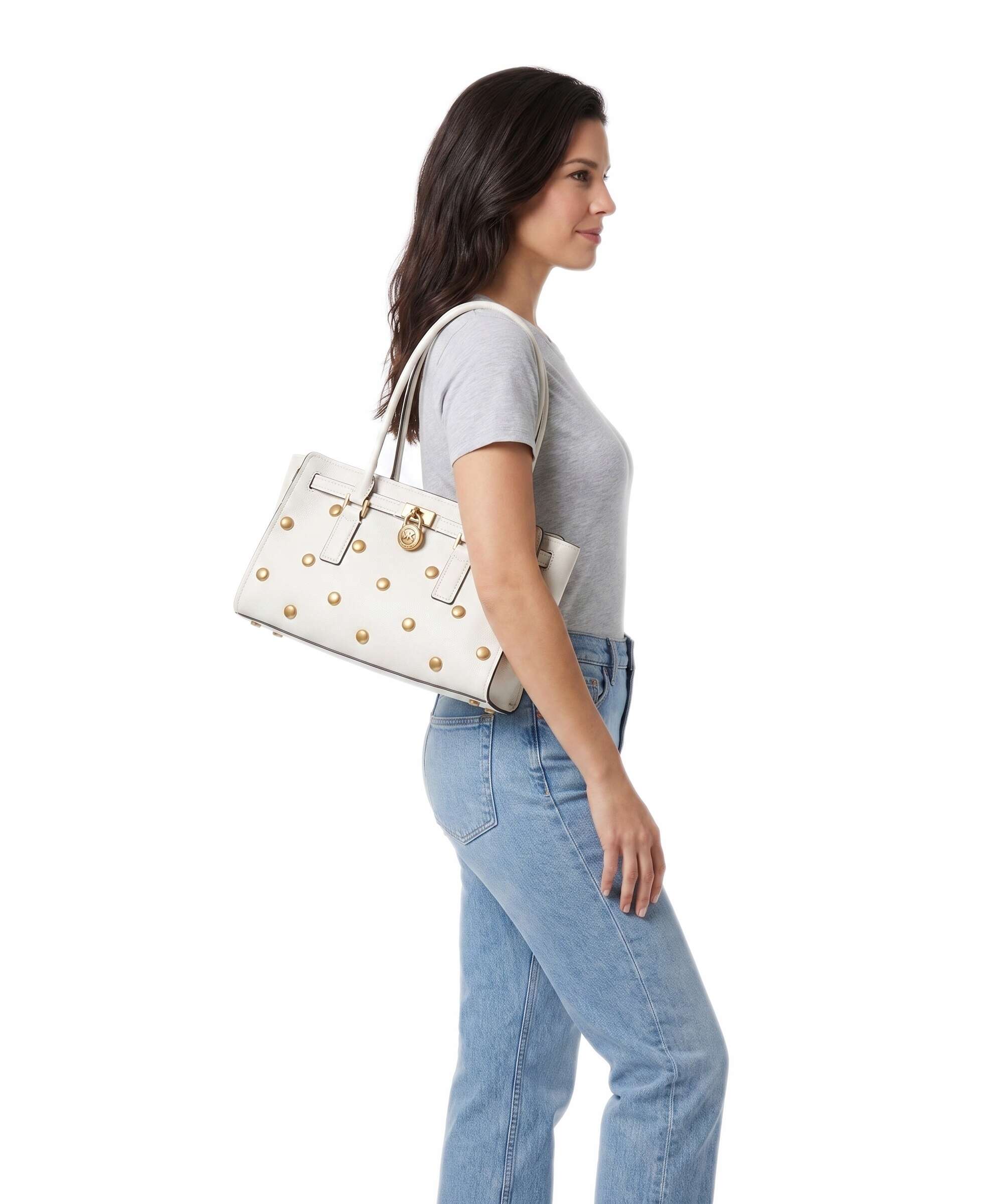 Michael Kors Hamilton Moderne Small Torba na ramię eggshell - Image 3