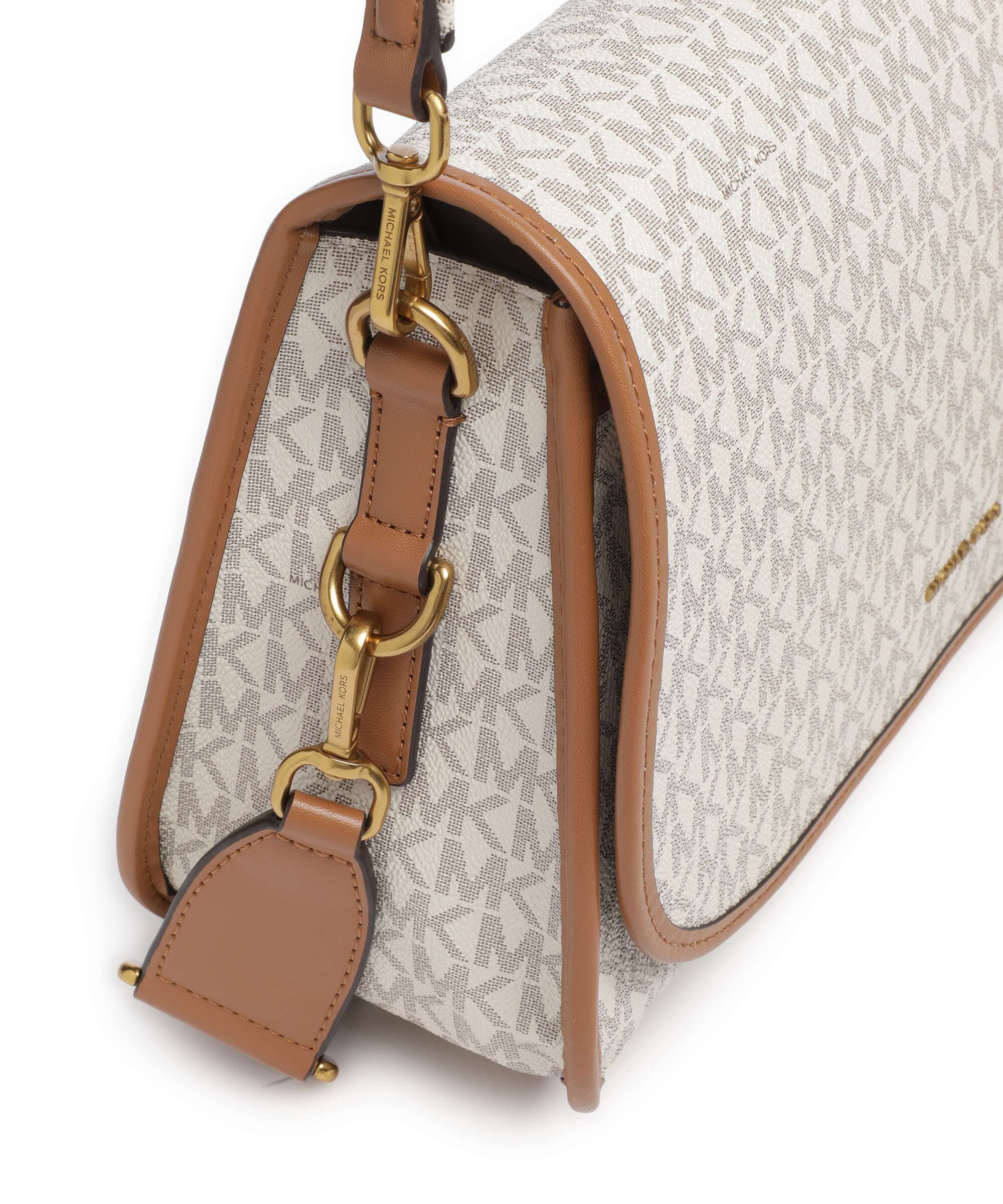 Michael Kors Holmes Medium Torba na ramię vanilla/acorn - Image 5