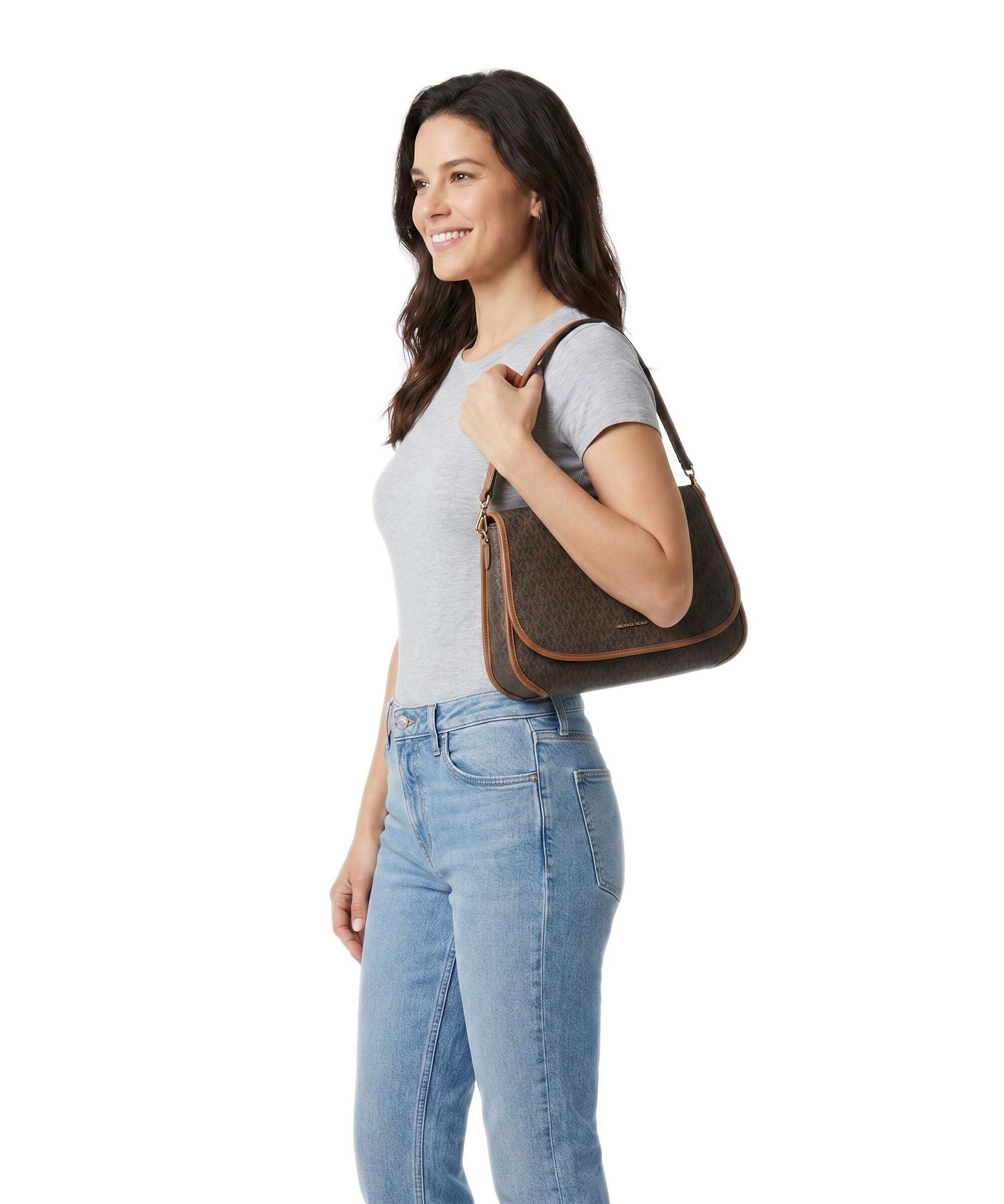 Michael Kors Holmes Medium Torba na ramię brown/acorn - Image 3