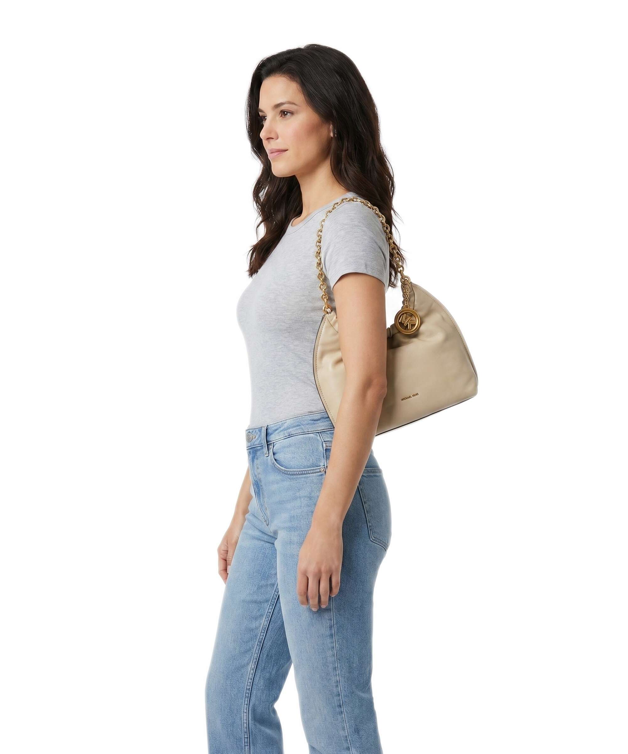 Michael Kors Indie Small Torebka worek khaki - Image 3