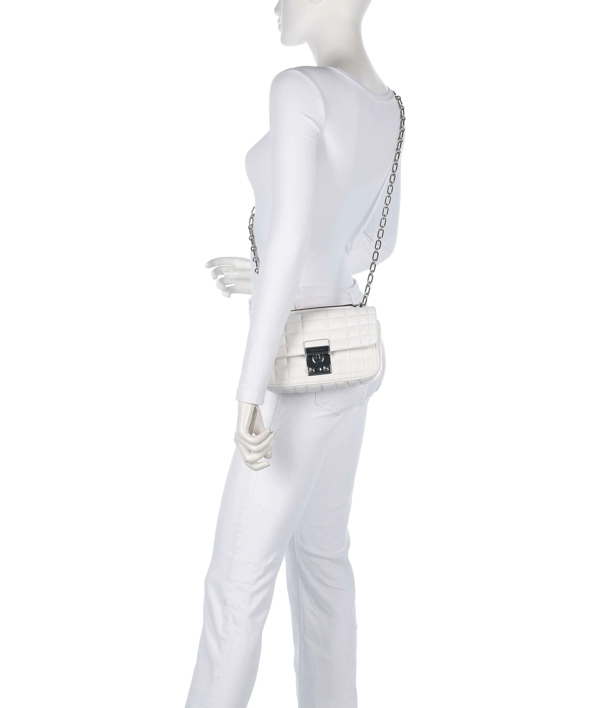 Michael Kors Tribeca Small Torba na ramię optic white - Image 4