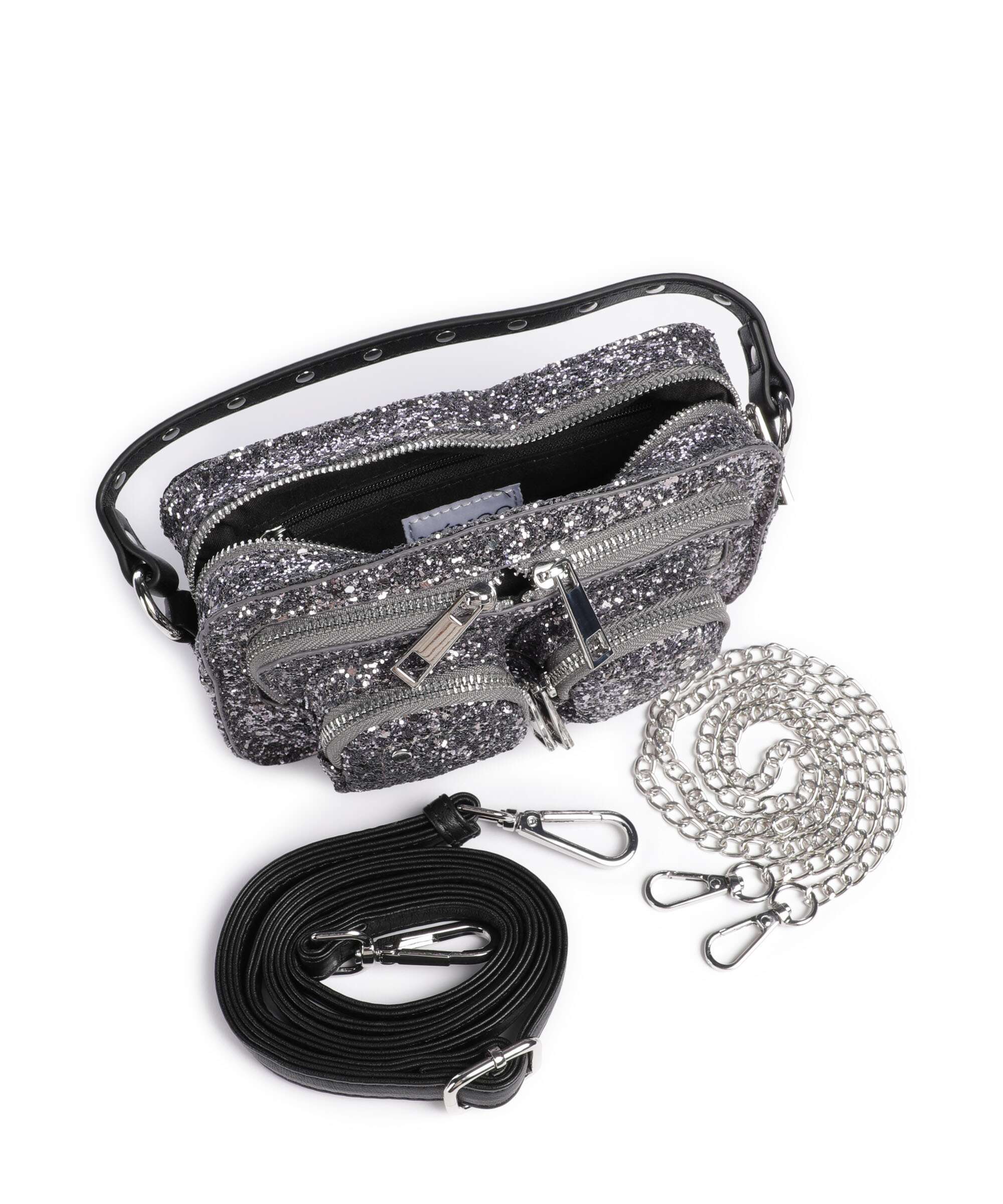 Núnoo Glitter Helena Torba przez ramię silver - Image 6