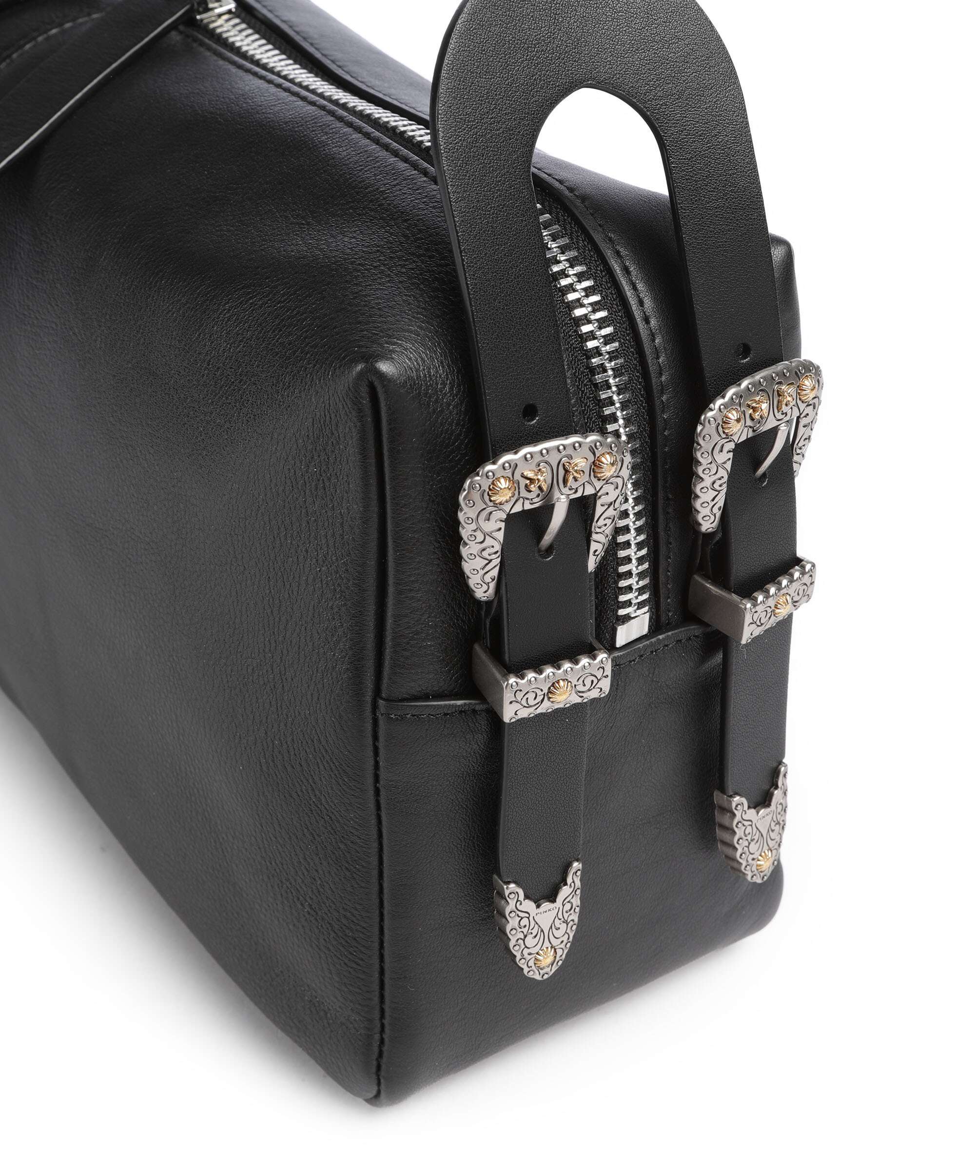 Pinko 24 Classic Torba na ramię nero/old silver - Image 4
