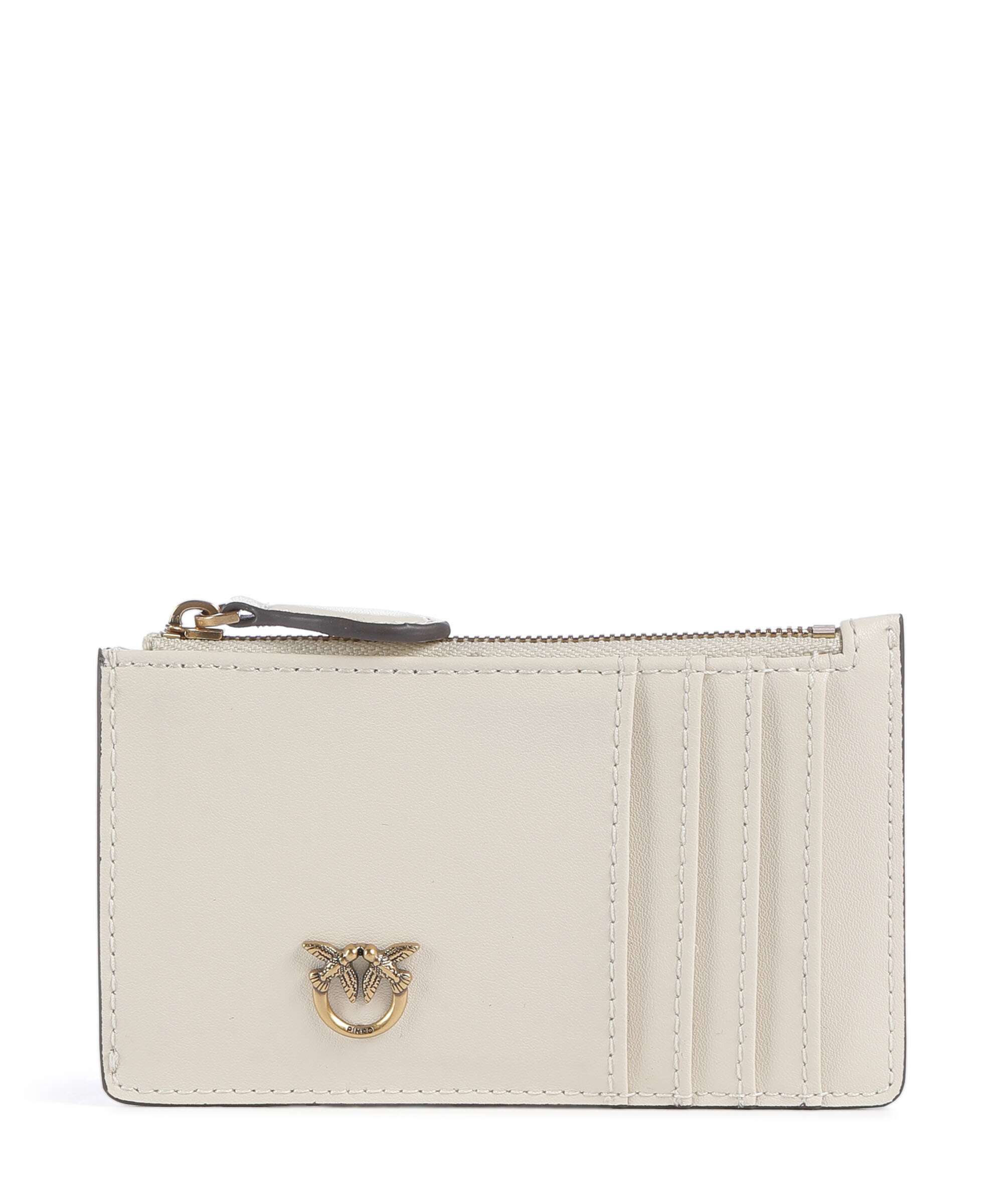 Pinko Airone Etui na karty kredytowe bianco seta/antique gold