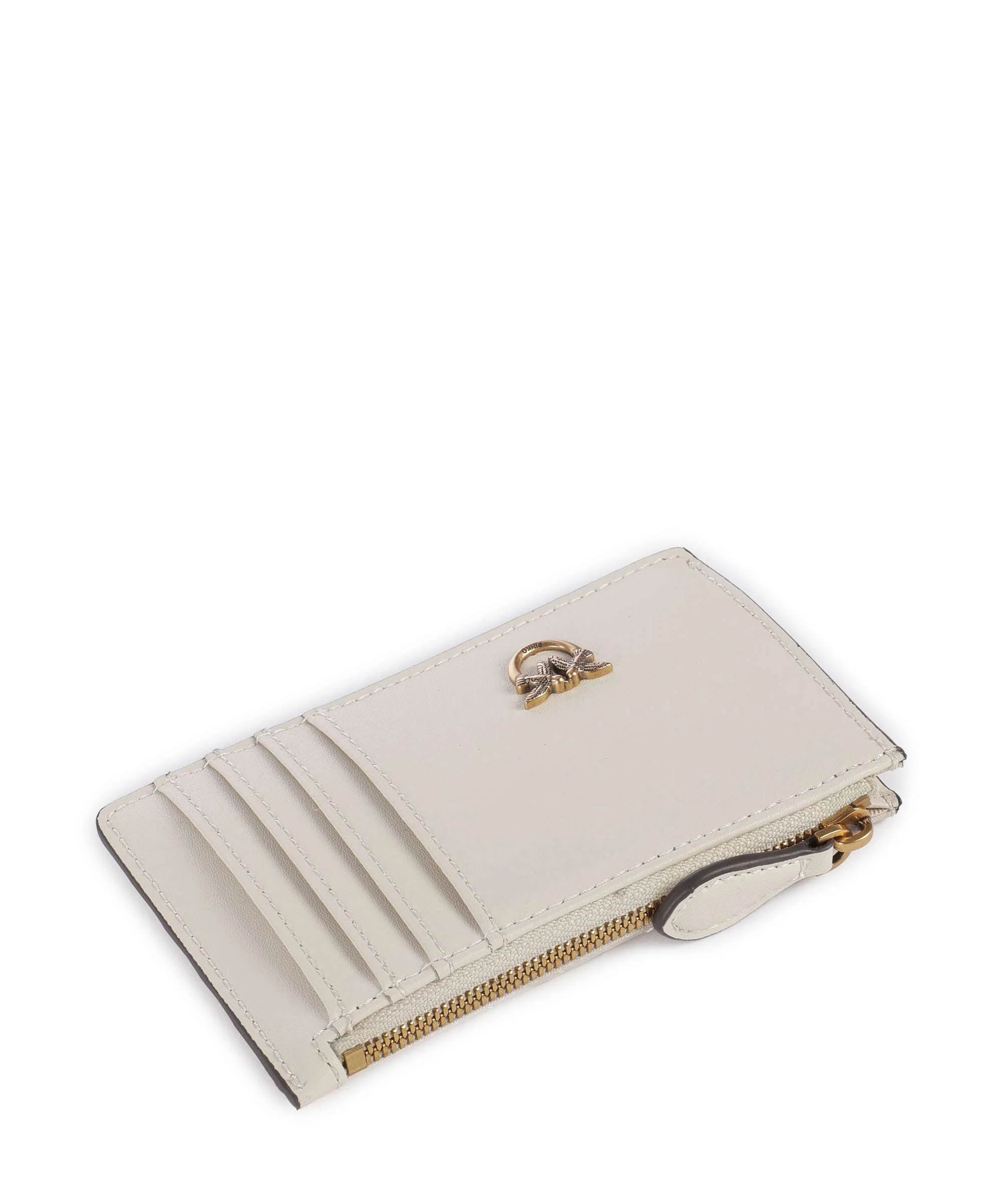 Pinko Airone Etui na karty kredytowe bianco seta/antique gold - Image 3
