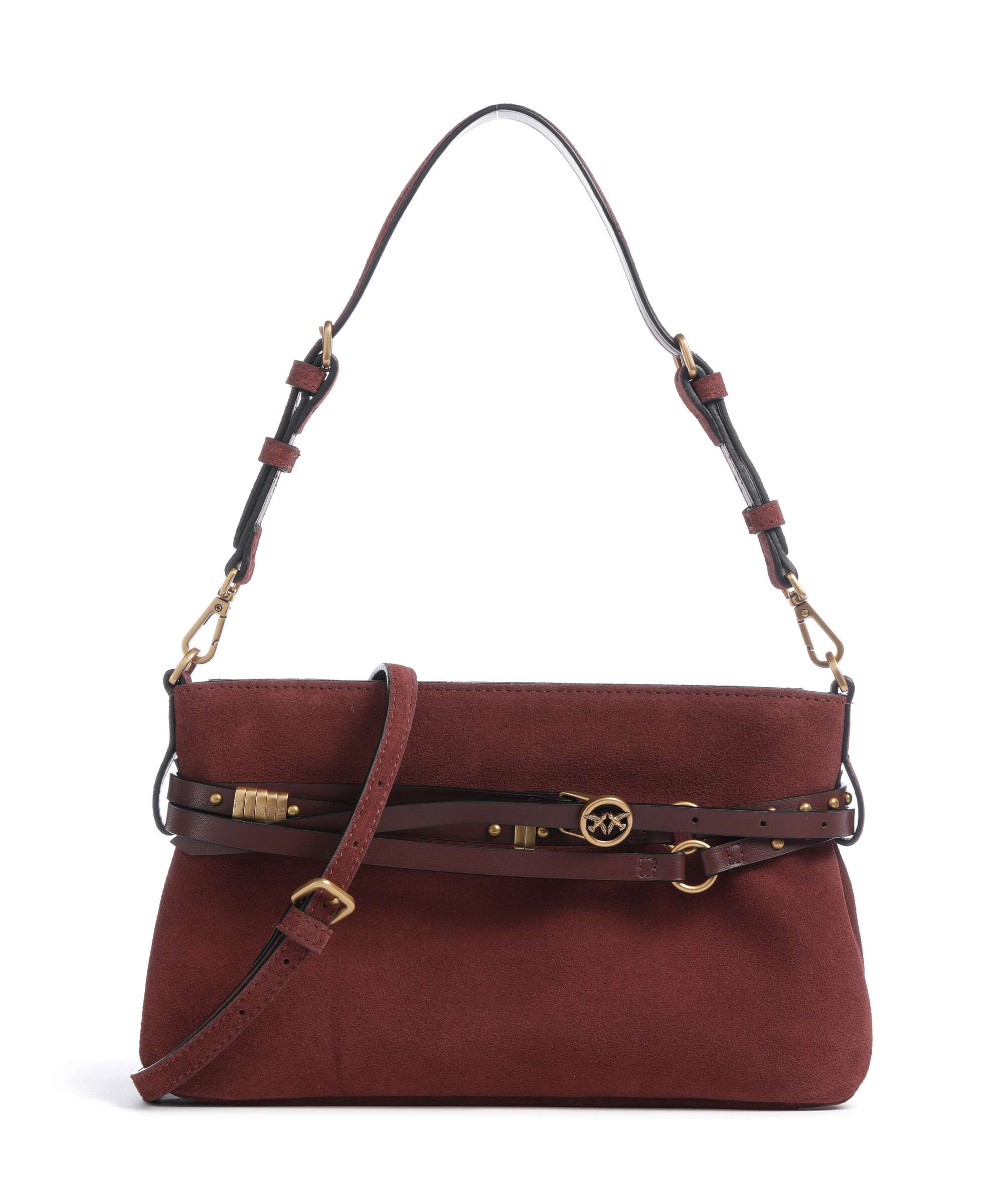 Pinko Belt Mini Torba na ramię burgundy wine/antique gold