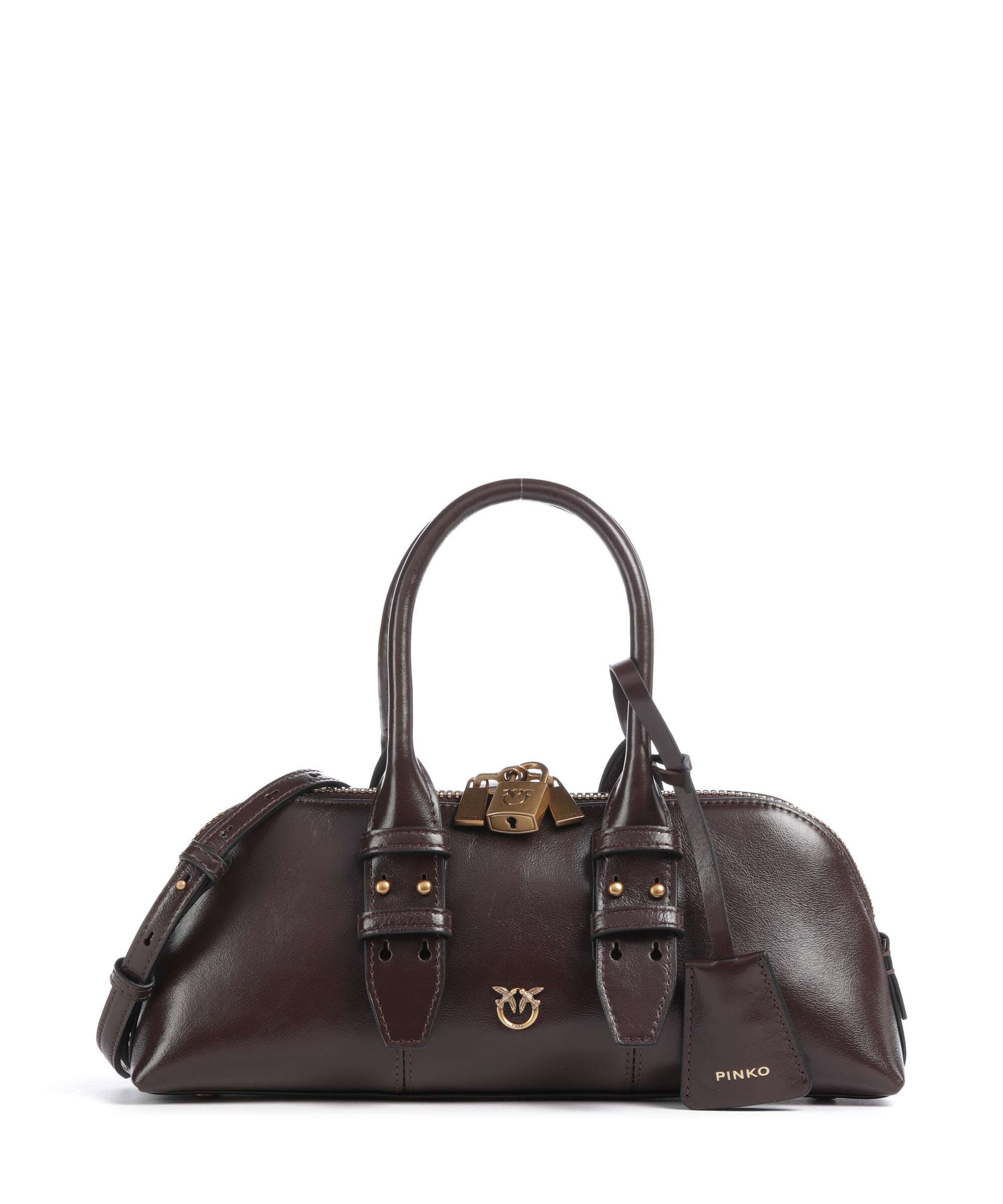 Pinko Bowling Horizontal Torebka rosso mogano/antique gold
