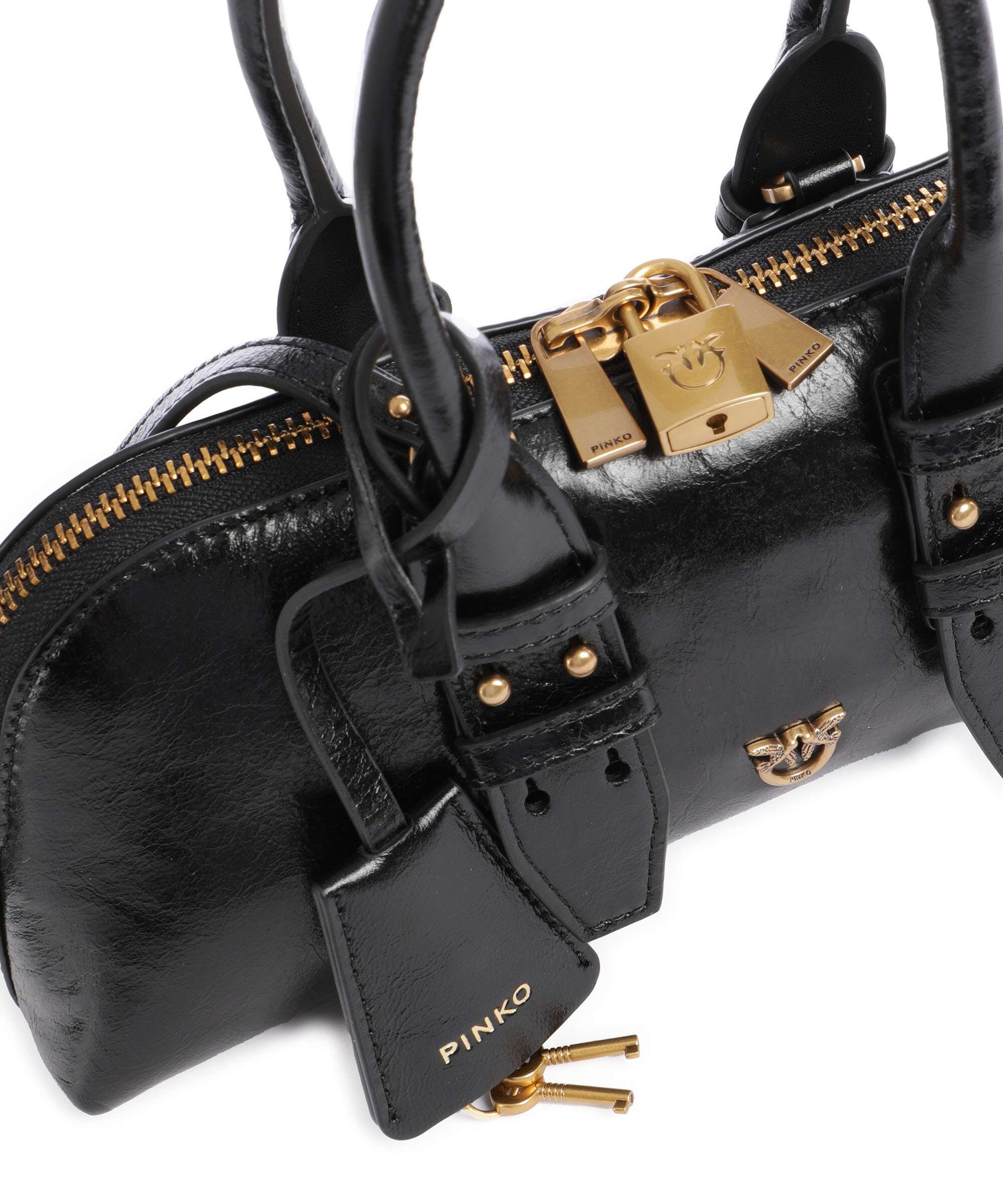 Pinko Bowling Horizontal Torebka nero/antique gold - Image 4