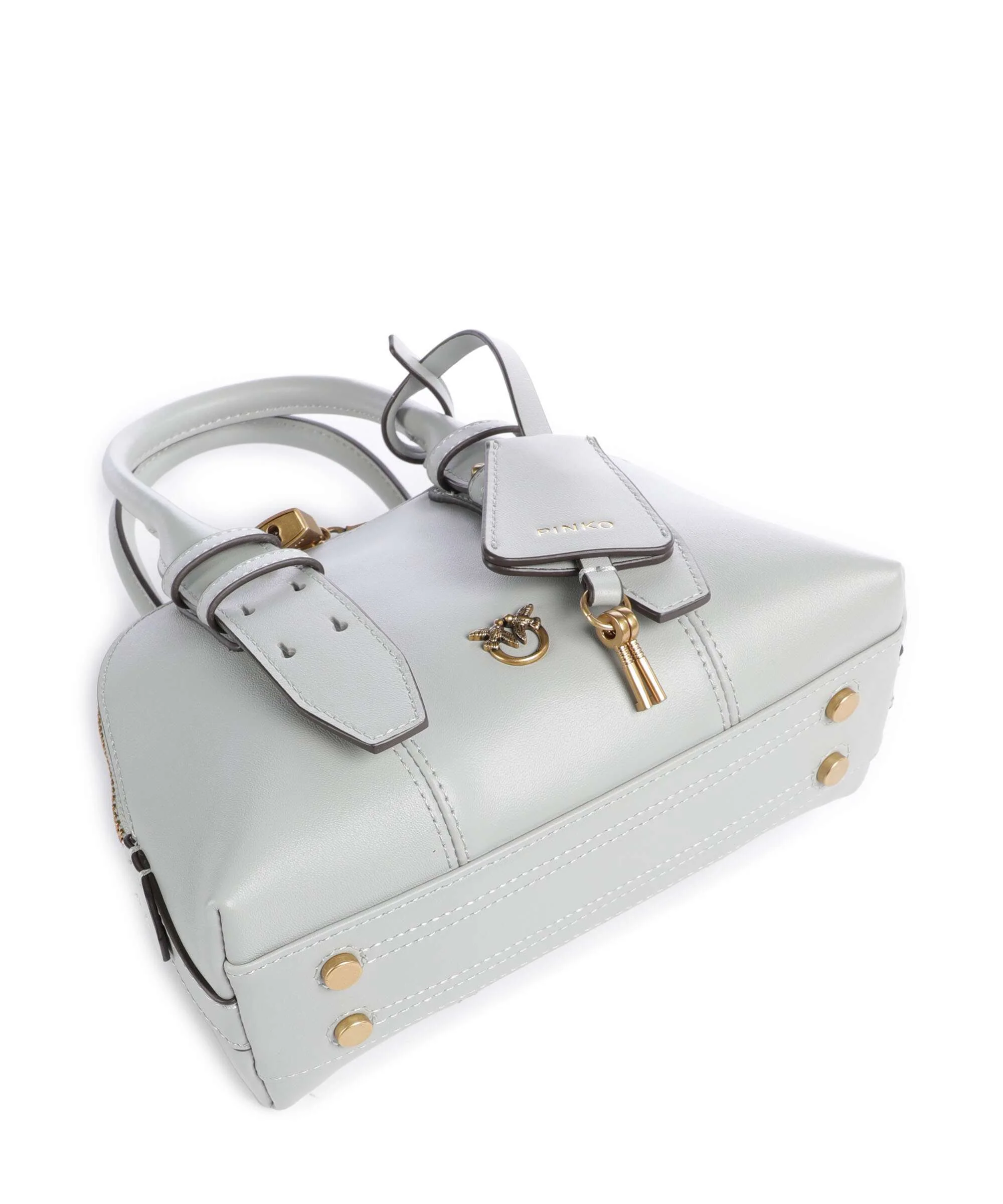 Pinko Bowling Mini Torebka grigio perla/antique gold - Image 6