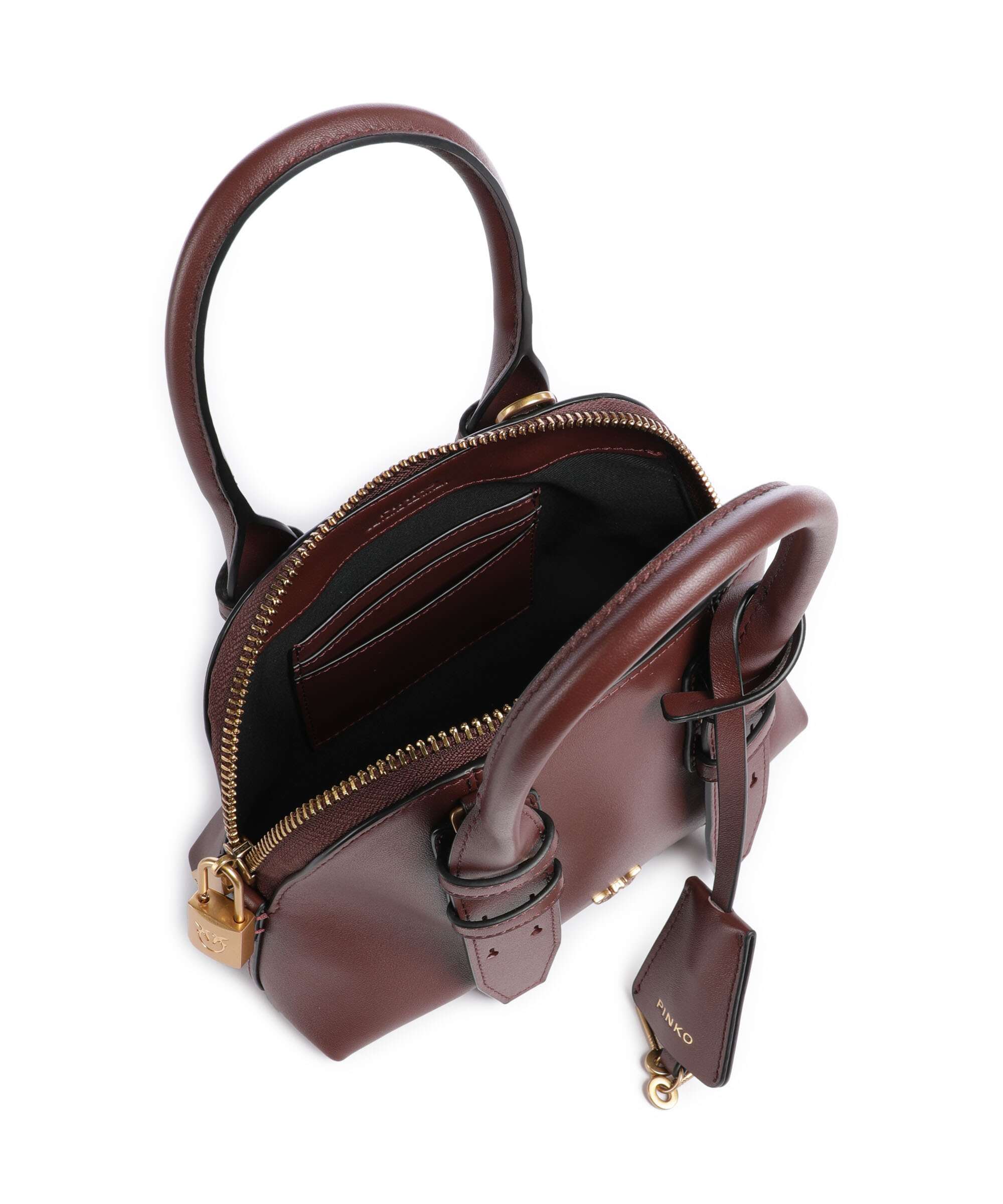 Pinko Bowling Mini Torebka burgundy wine/antique gold - Image 6
