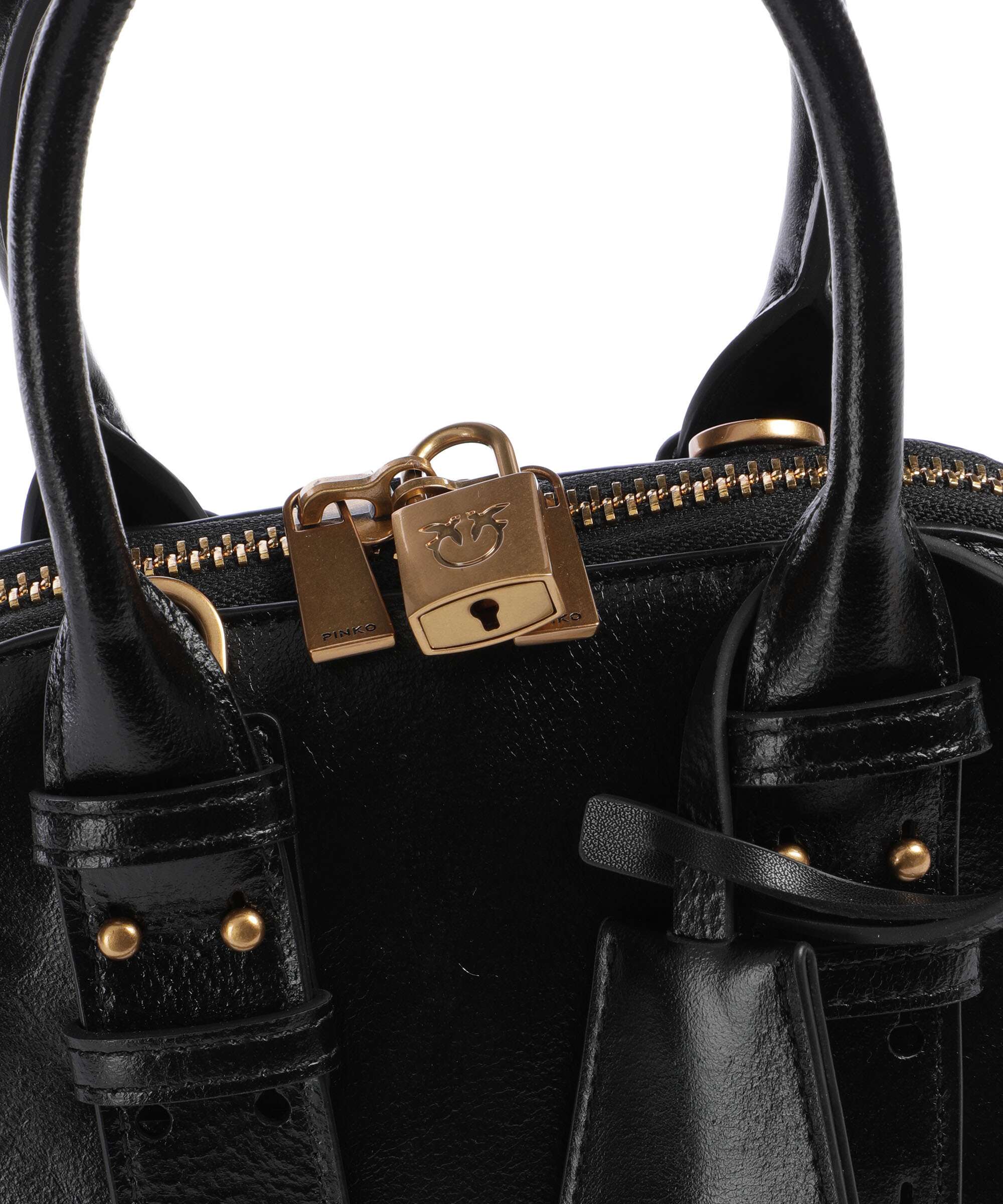 Pinko Bowling Mini Torebka nero/antique gold - Image 4