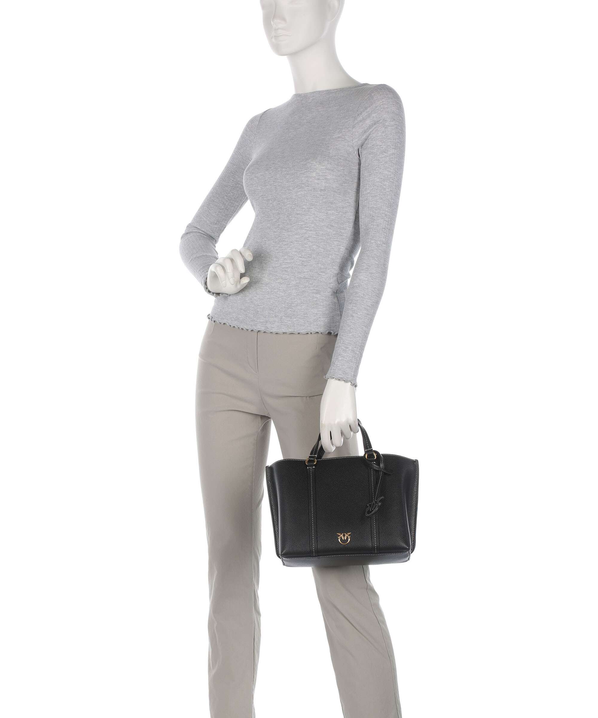 Pinko Carrie Classic Torebka nero/antique gold - Image 3