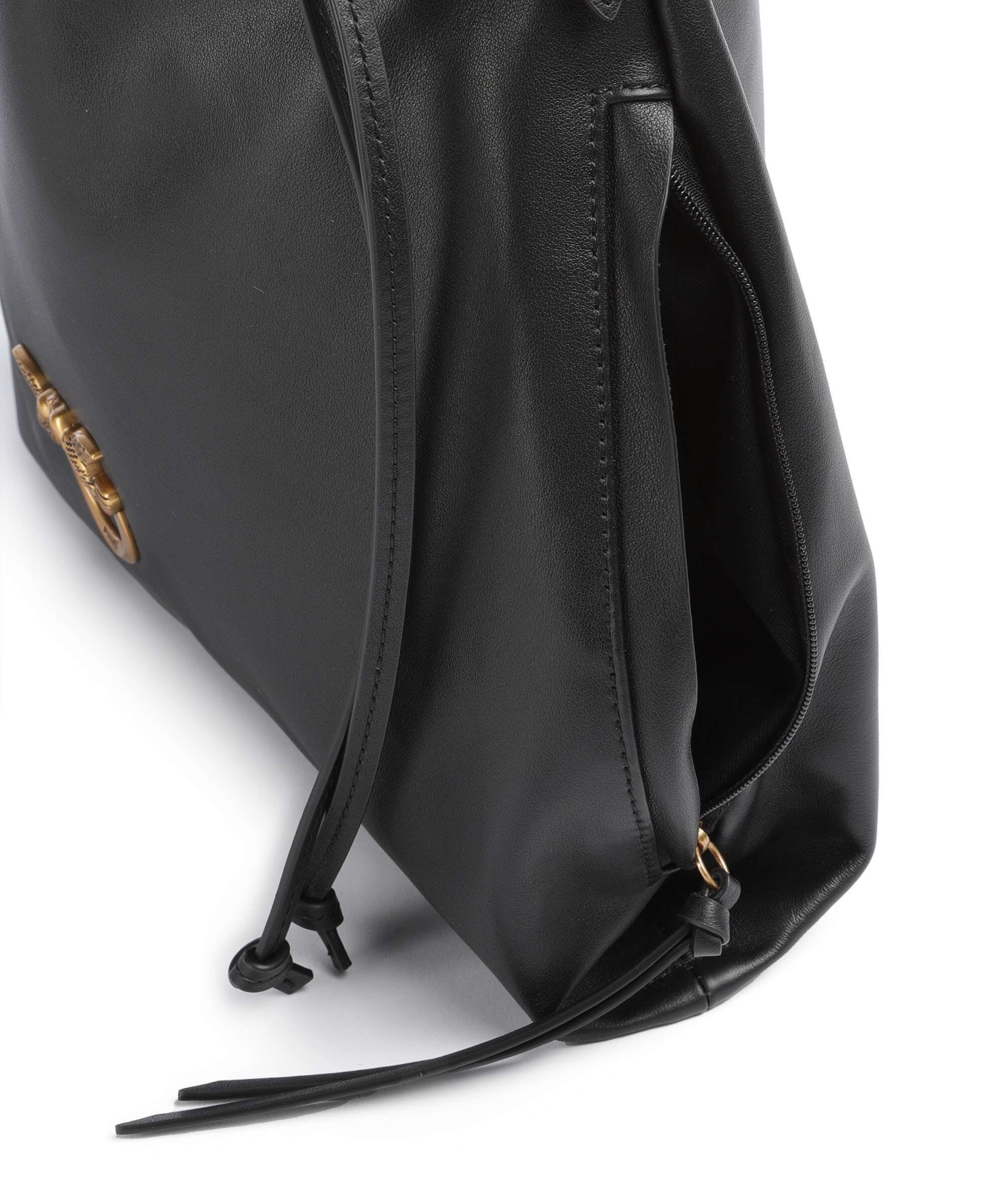 Pinko Classic Slouchy Torebka worek nero/antique gold - Image 4